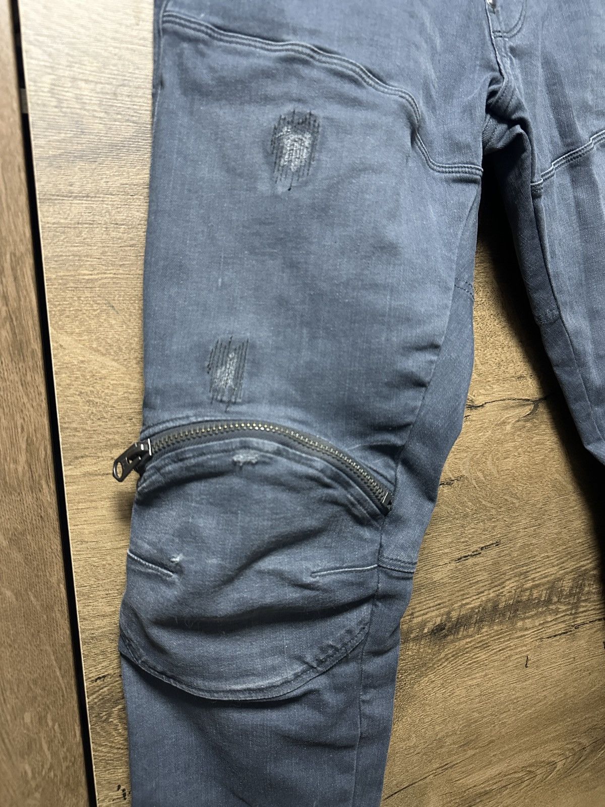 G-Star 29x32 G-Star 3D Zip Knee Pocket Distressed Skinny Jeans Size US 29 - 6 Thumbnail