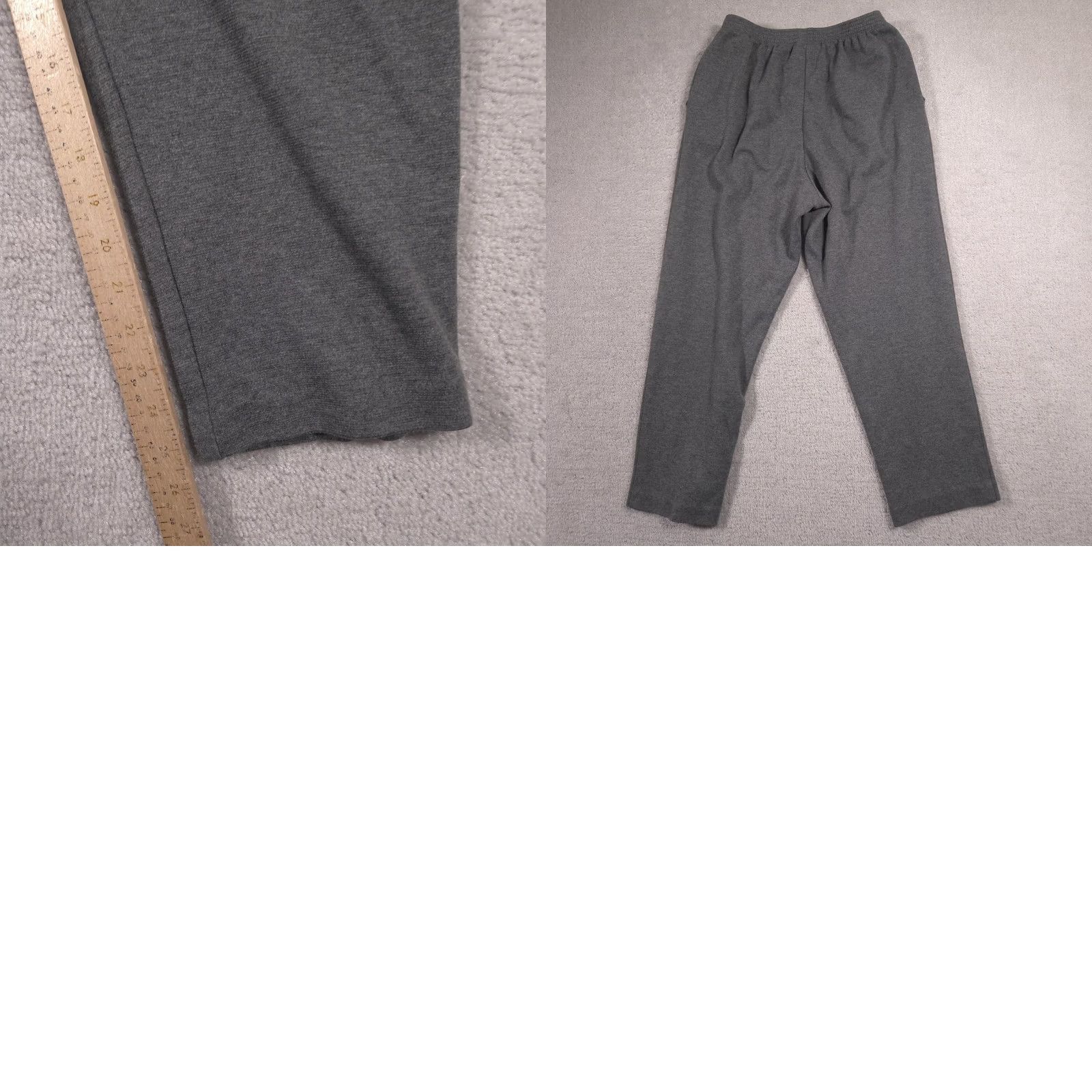 Vintage Alfred Dunner Sweatpants Womens 12 Gray Knit Elastic Waist Pockets Straight Leg Regular Inseam 25.5 in Mens Womens Girls? Size 34" / US 12 / IT 48 - 9 Thumbnail