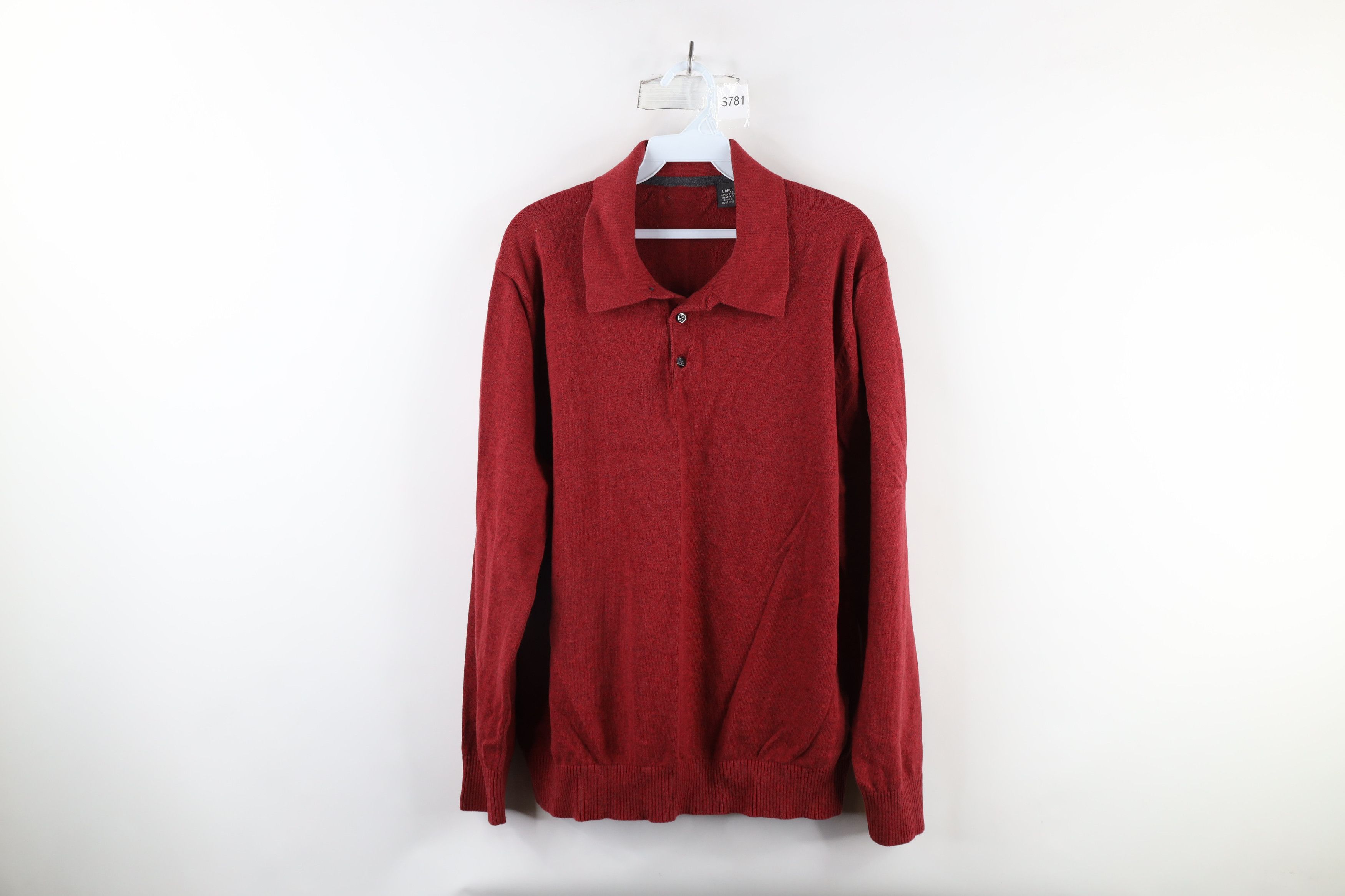 Vintage Vintage 90s Streetwear Knit Collared Pullover Polo Shirt Size US L / EU 52-54 / 3 - 1 Thumbnail