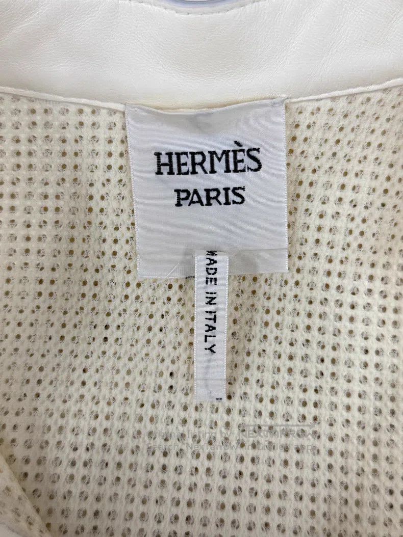 Hermes Hermes White cut-out lace-up leather vest dress Size XS / US 0-2 / IT 36-38 - 4 Thumbnail