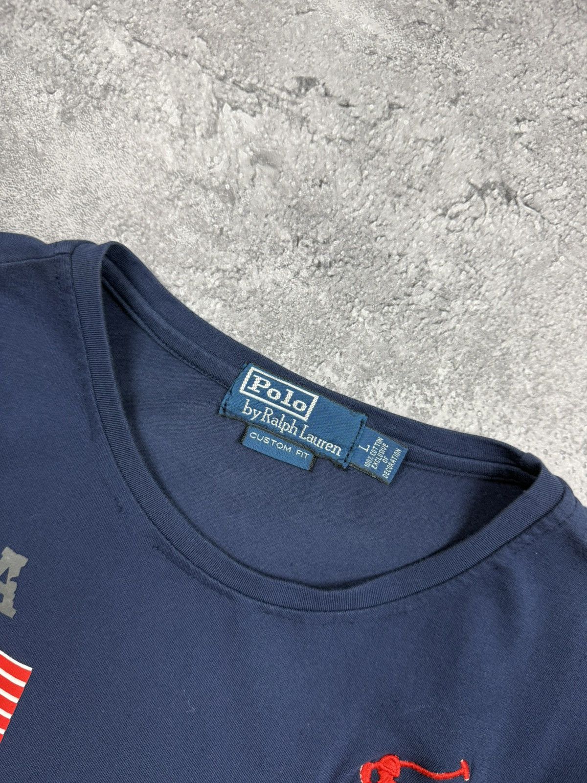 Polo Ralph Lauren Polo Ralph Lauren USA Flag #3 Big Pony T-Shirt Hype Y2K Size US L / EU 52-54 / 3 - 11 Thumbnail