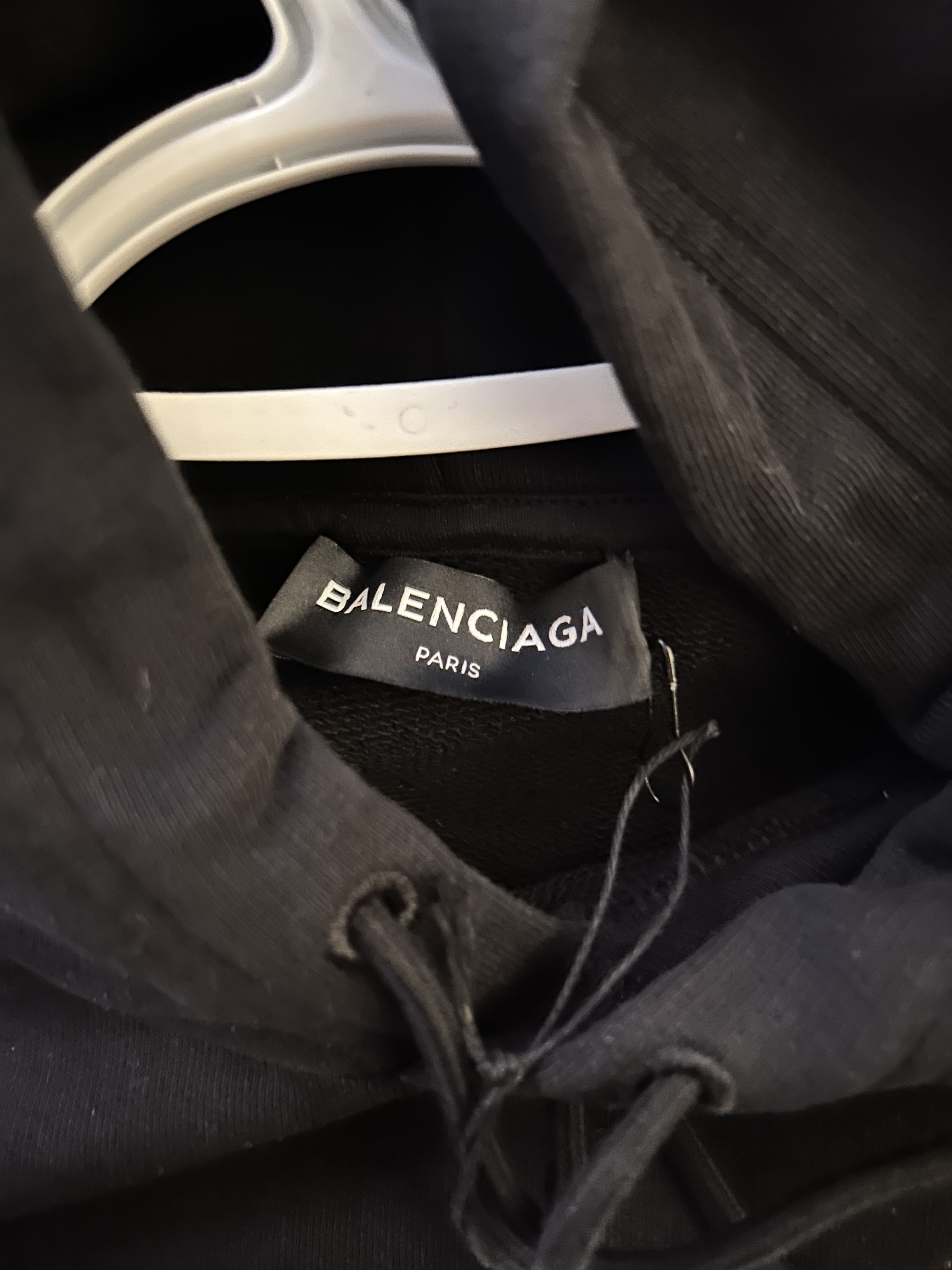 Balenciaga Sinners embroidered hooded cotton sweatshirt Black Oversized Size US S / EU 44-46 / 1 - 4 Thumbnail