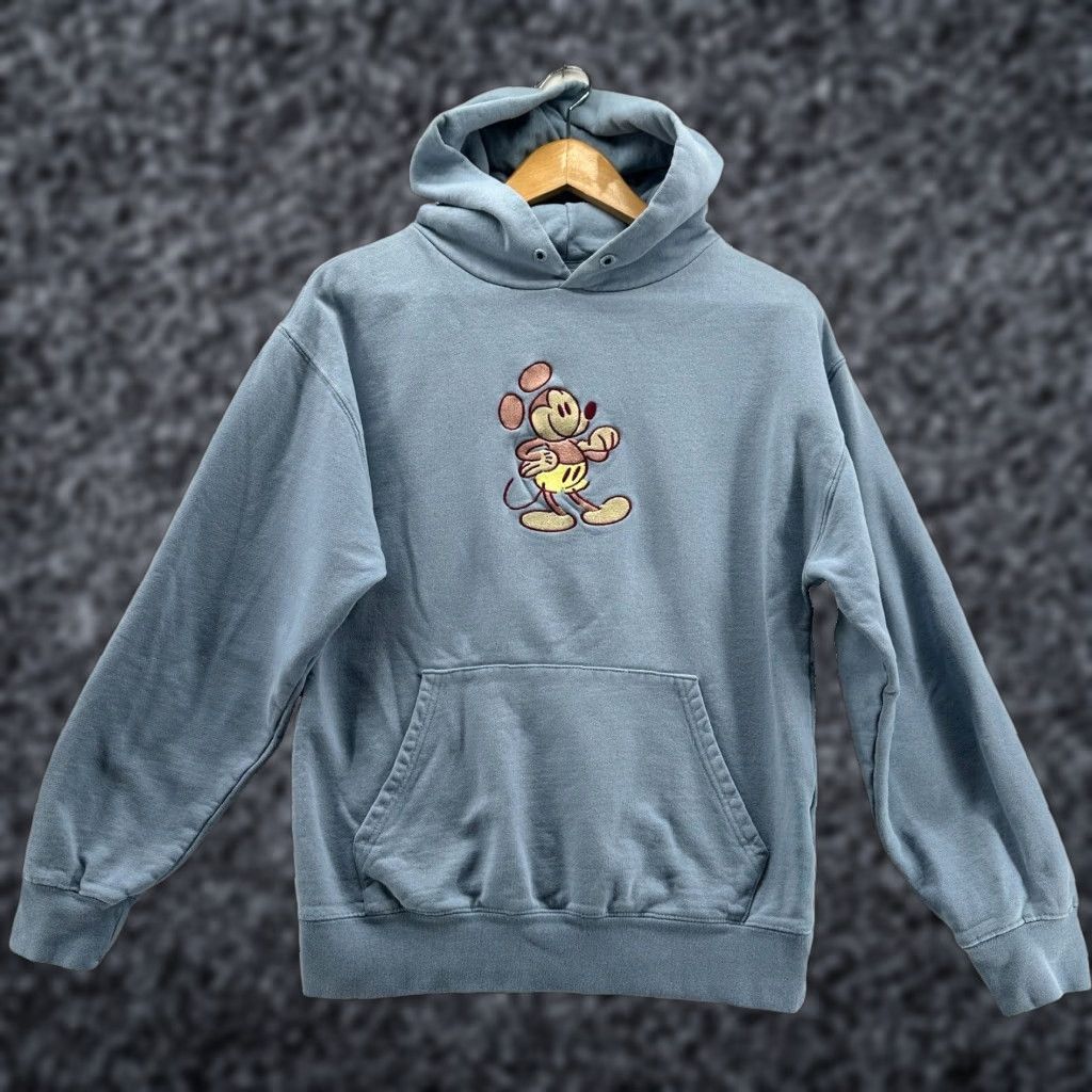 Disney Disney Parks Mickey Mouse Embroidered Hoodie Light Blue Size Small Heavyweight Size S / US 4 / IT 40 - 1 Thumbnail
