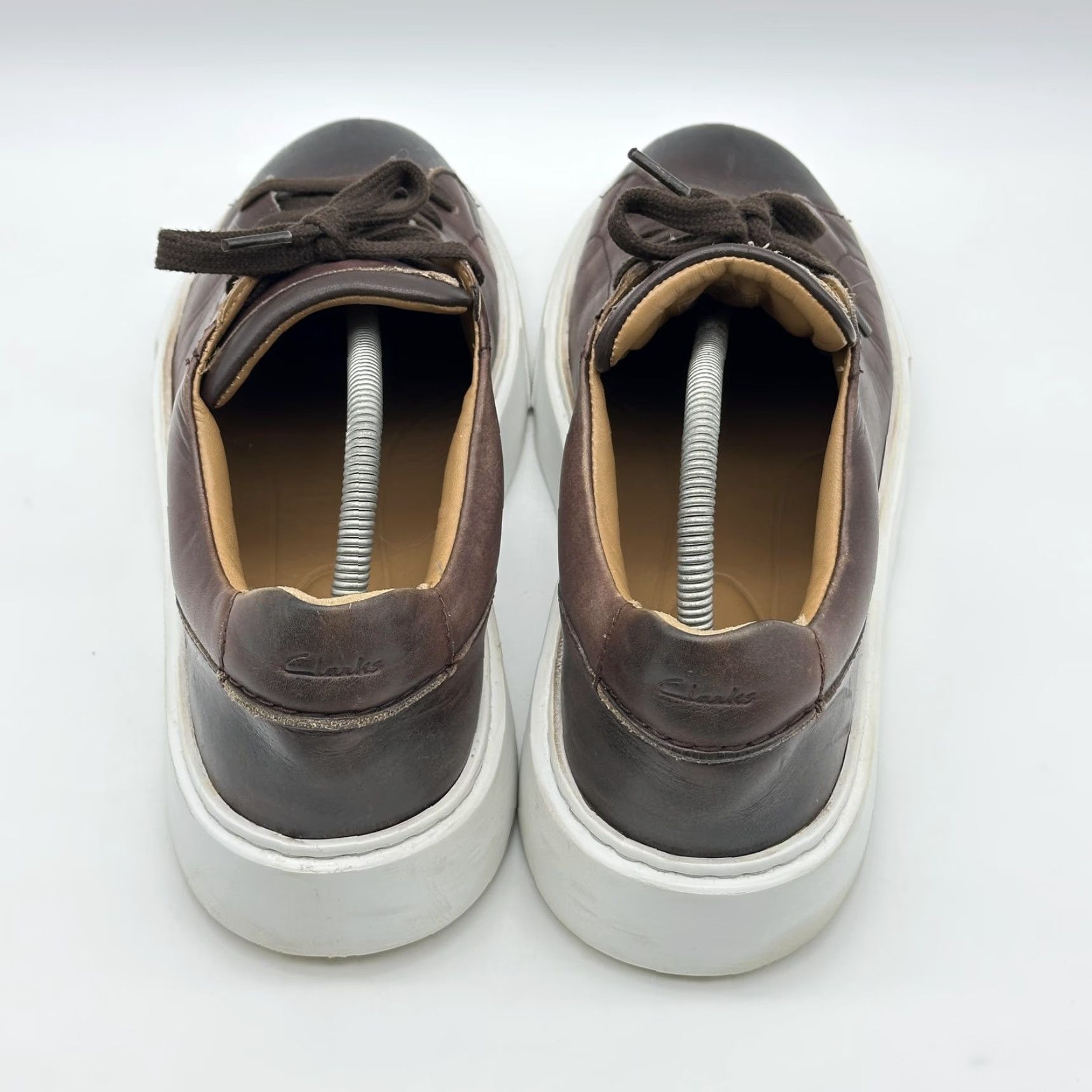 Clarks Clarks Hero Lite Lace Mens Size 11 M Brown Leather Low Top Casual Comfort Shoe Size US L / EU 52-54 / 3 - 4 Thumbnail