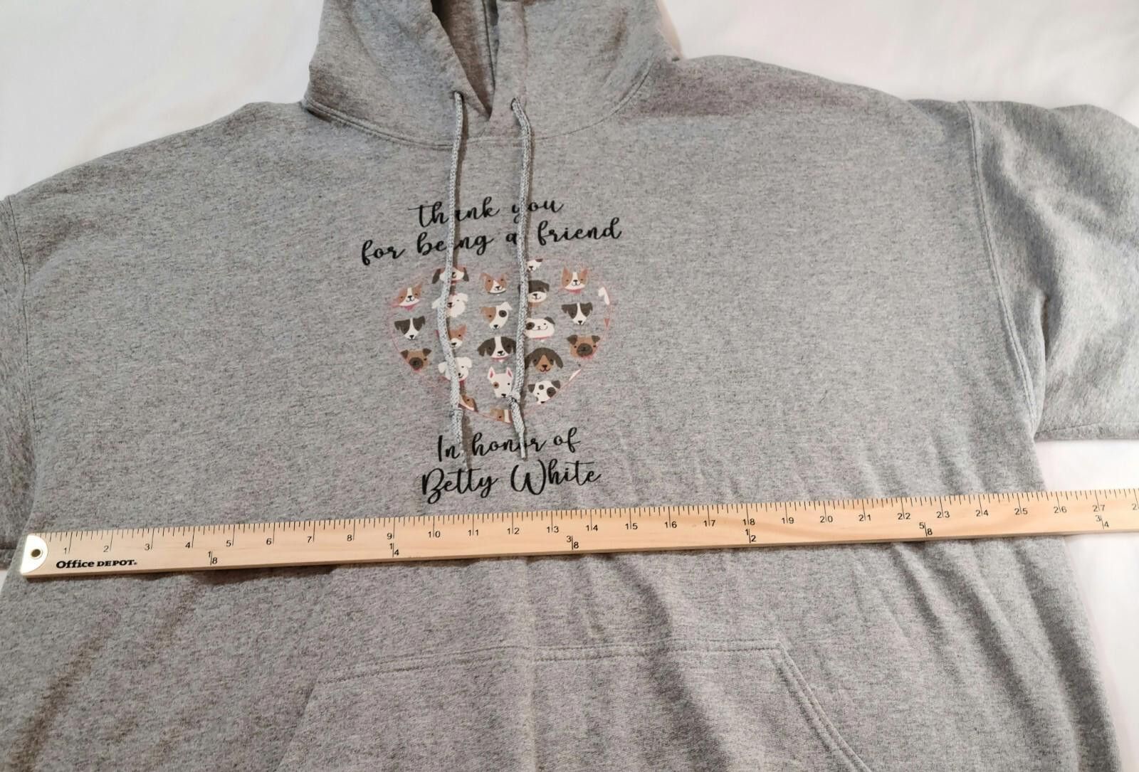 Gildan Betty White Dog Hoodie Adult Size 2X Grey Size US XXL / EU 58 / 5 - 6 Thumbnail