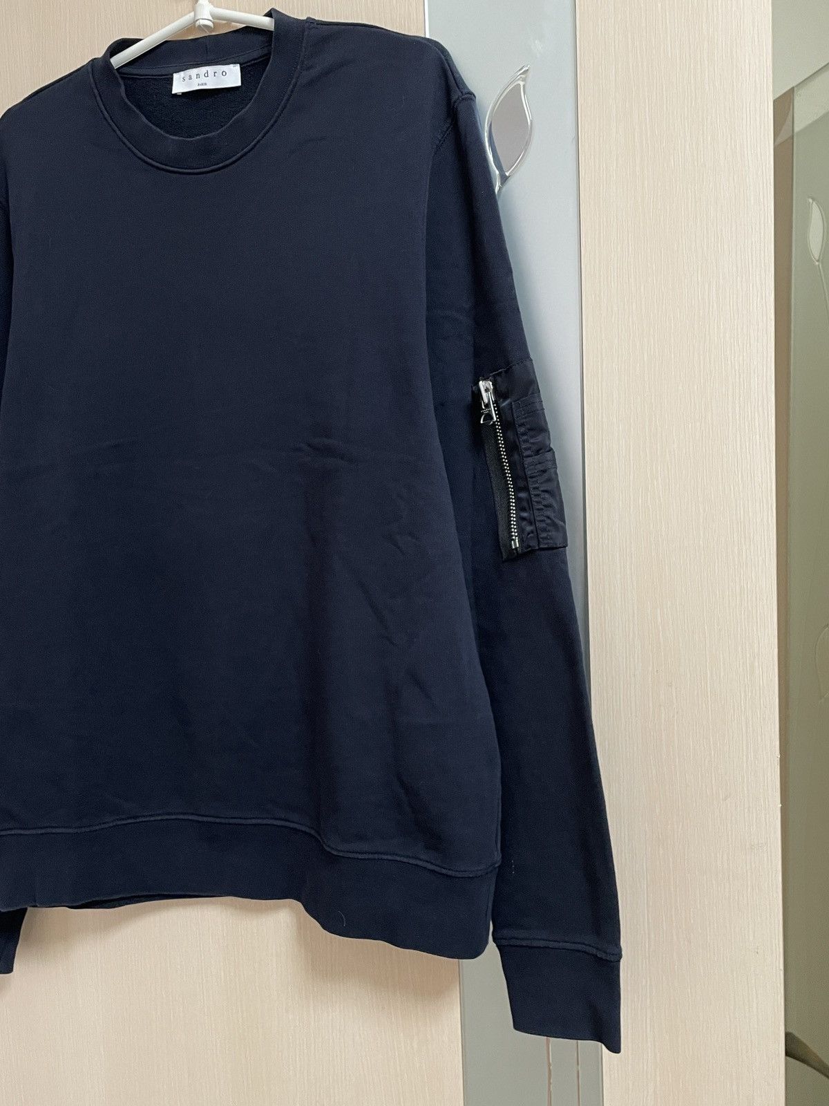 Sandro Sandro Paris Light Faded Navy Blue Sweatshirt Men’s Size L Size US L / EU 52-54 / 3 - 5 Thumbnail