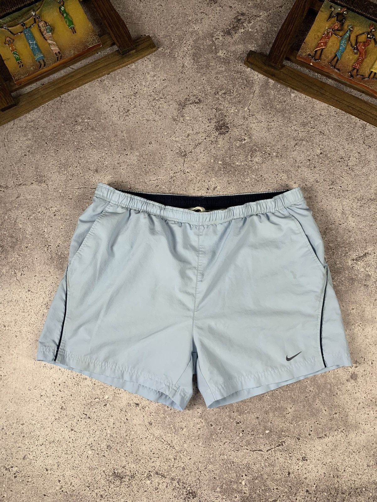 Pre-owned Nike X Vintage Nike Vintage Shorts Y2k In Blue