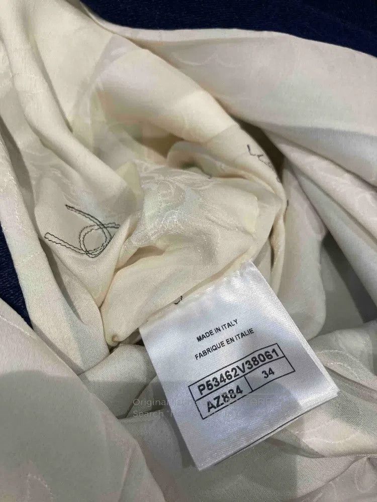 Chanel Chanel 16p blue double-breasted coat embroidered lining co Size XXS / US 00 / IT 34 - 6 Thumbnail