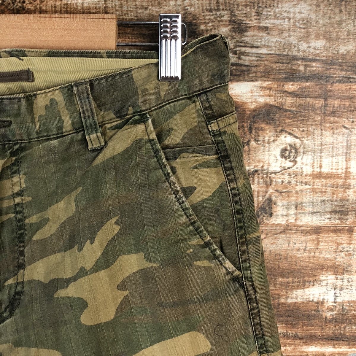 Japanese Brand DLL Ships Green Camo Cargo Multipocket Pants #C760 Size US 28 / EU 44 - 8 Thumbnail