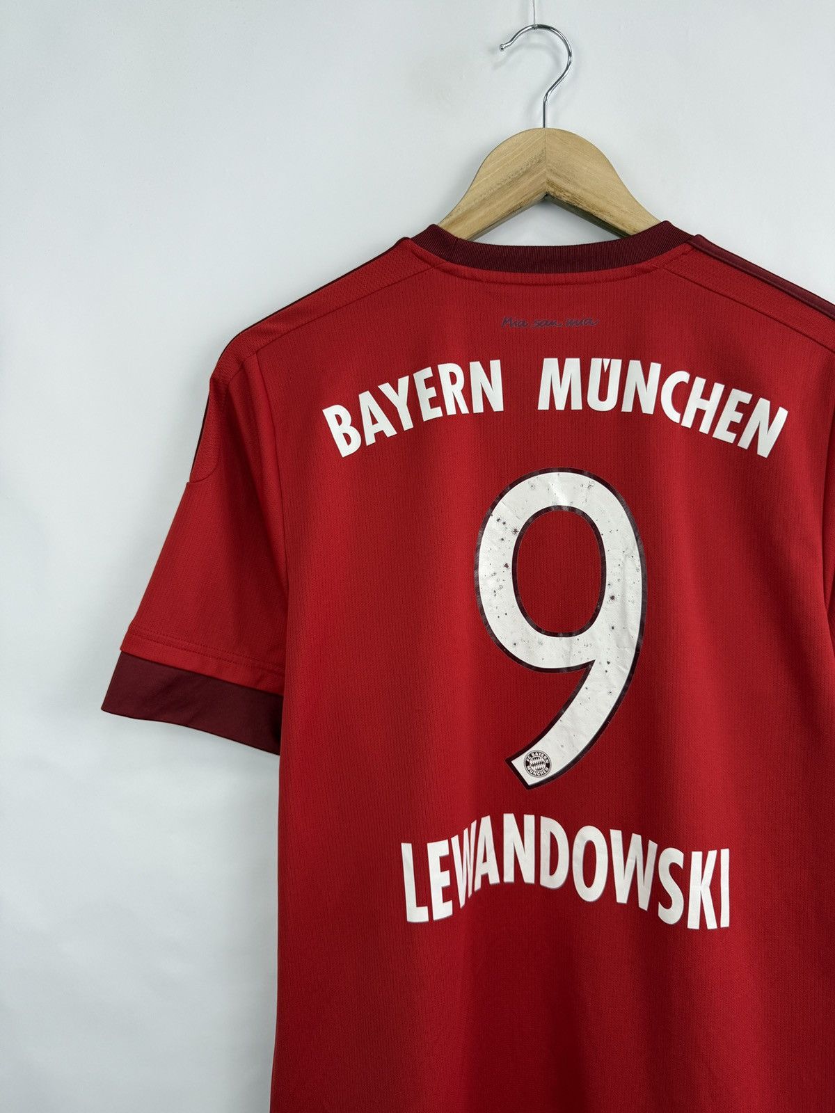 Adidas 🇩🇪 2015 Adidas #9 Lewandowski Bayern Munich Soccer Jersey Size US L / EU 52-54 / 3 - 3 Thumbnail