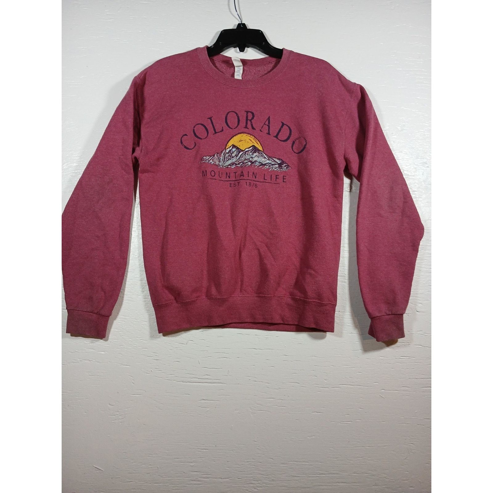 Jerzees Jerzees (Small) Red Colorado Printed Pull Over Sweater Size S / US 4 / IT 40 - 1 Thumbnail