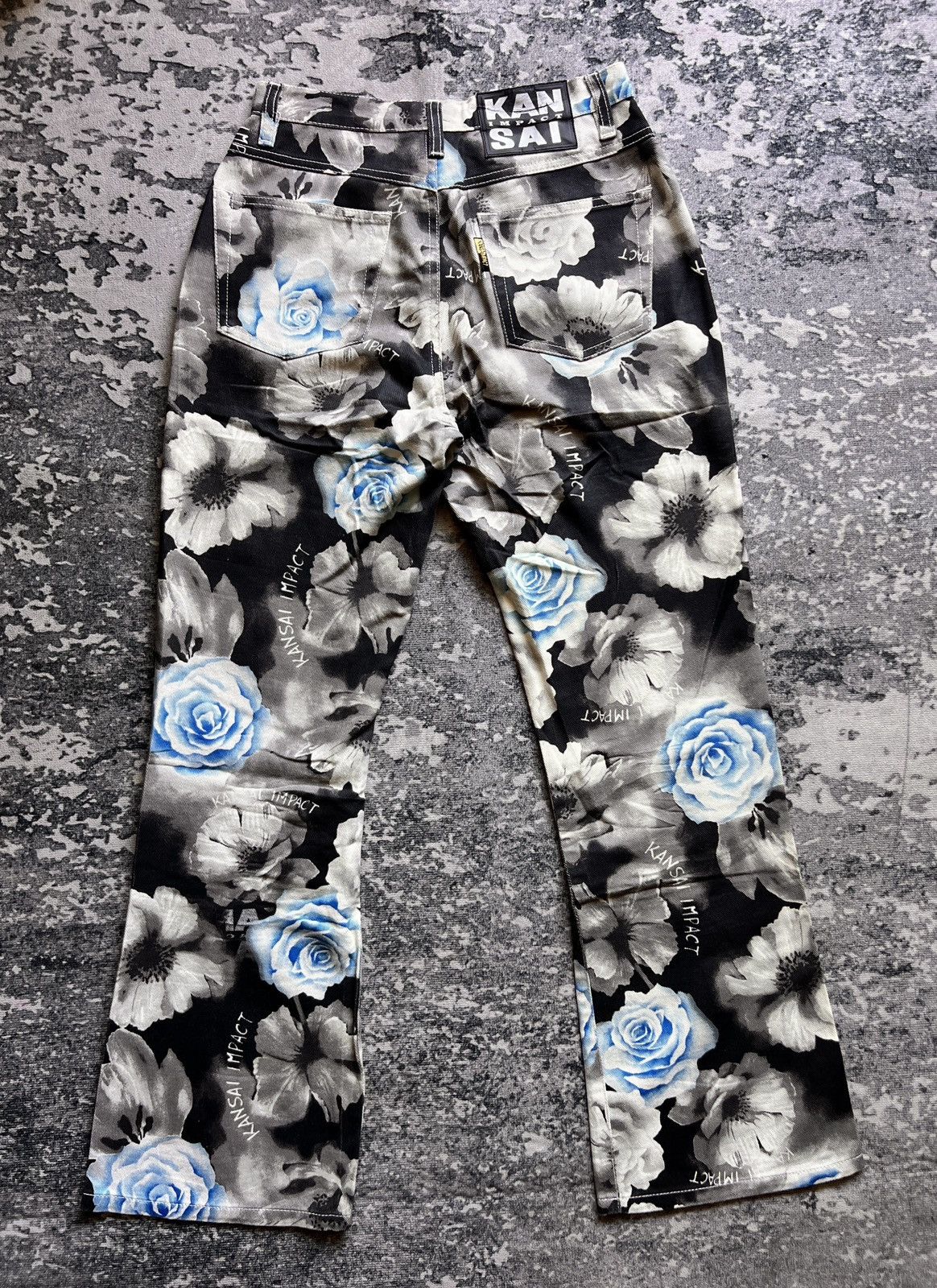 Kansai Yamamoto Kansai Impact Whimsical Bootcut Flare Jeans Size 26" / US 2 / IT 38 - 2 Thumbnail