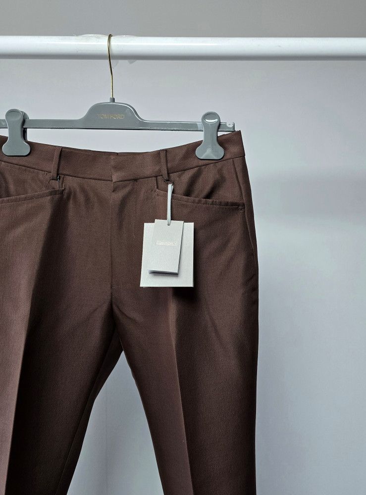 Tom Ford o1sm1stk0824 Wool Silk Feu Atticus Gaberdeen Pant Size US 30 / EU 46 - 2 Thumbnail