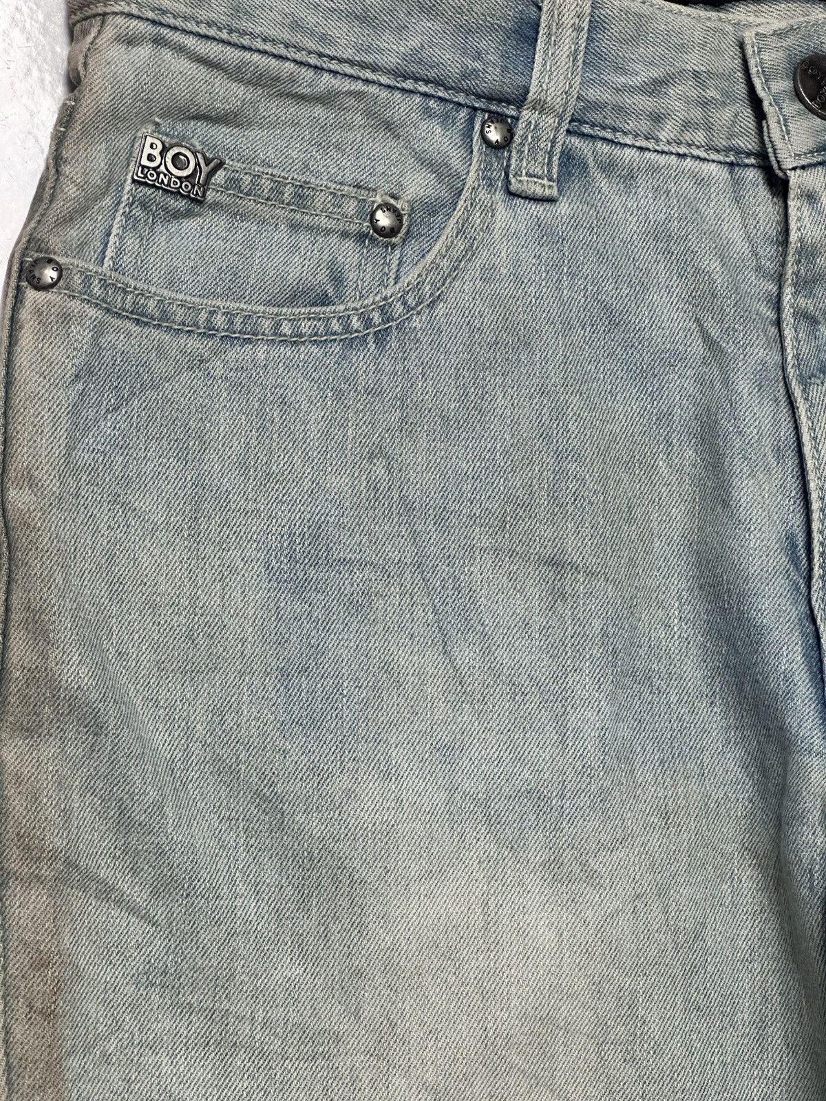 Boy London Vintage Boy London Bell-Bottom Flare Jeans Light BlueWash Size US 29 - 5 Thumbnail