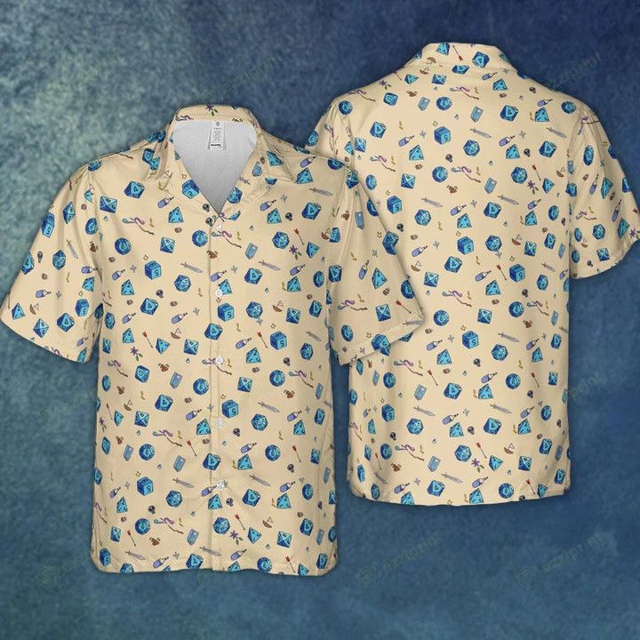 Other RPG DND DICES PATTERN HAWAIIAN SHIRT Size US L / EU 52-54 / 3 - 2 Thumbnail