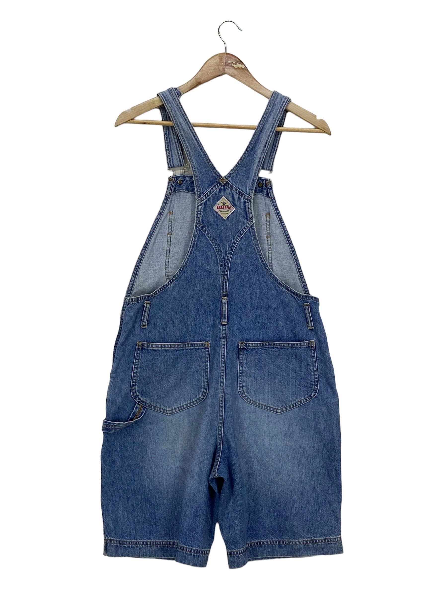 Japanese Brand Brappers Denim Bib Overalls Hickory Workwear Size US 32 / EU 48 - 1 Thumbnail
