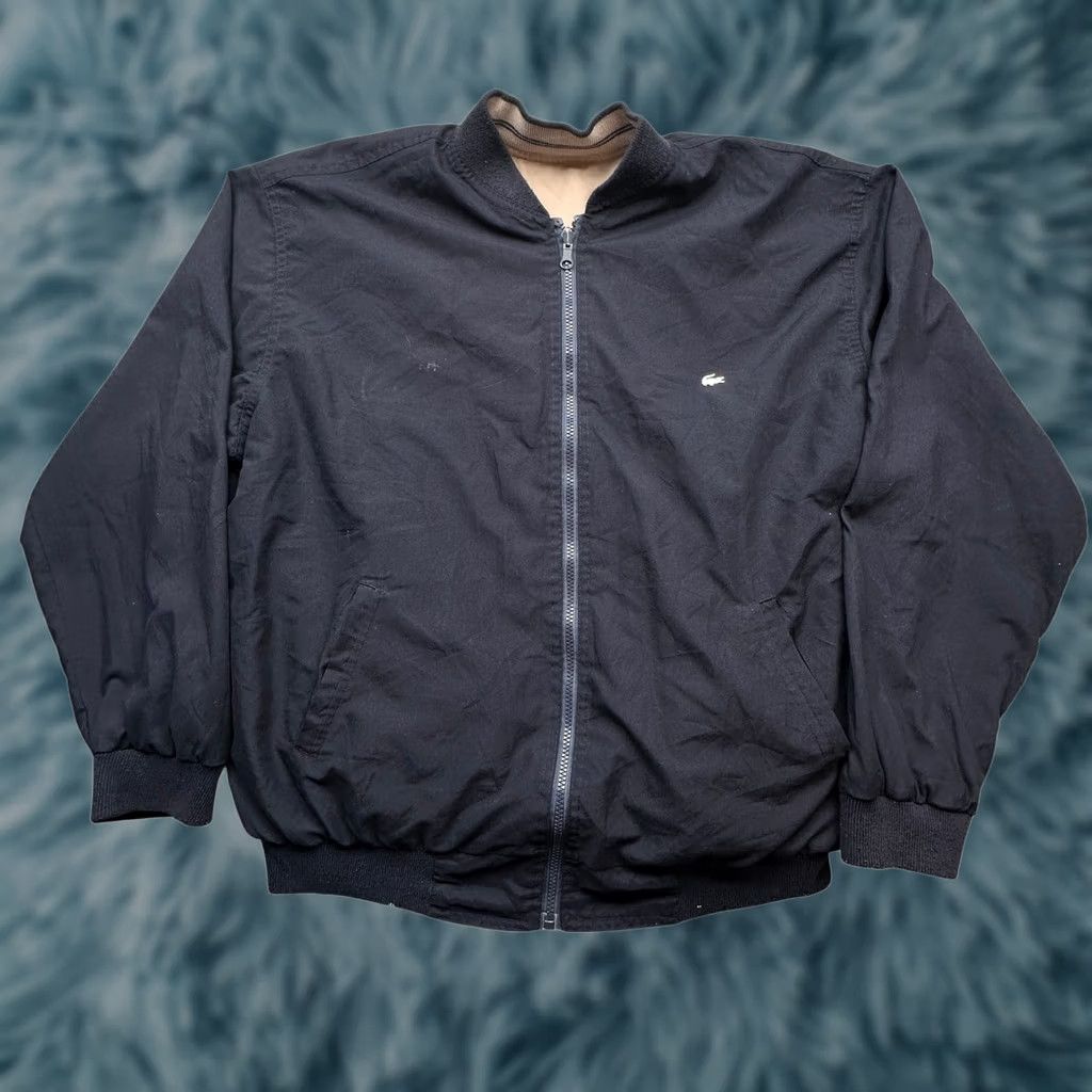 Lacoste VINTAGE Lacoste Reversible Windbreaker Jacket Mens 2XL Black Tan Zip Bomber Logo Size US XXL / EU 58 / 5 - 1 Thumbnail