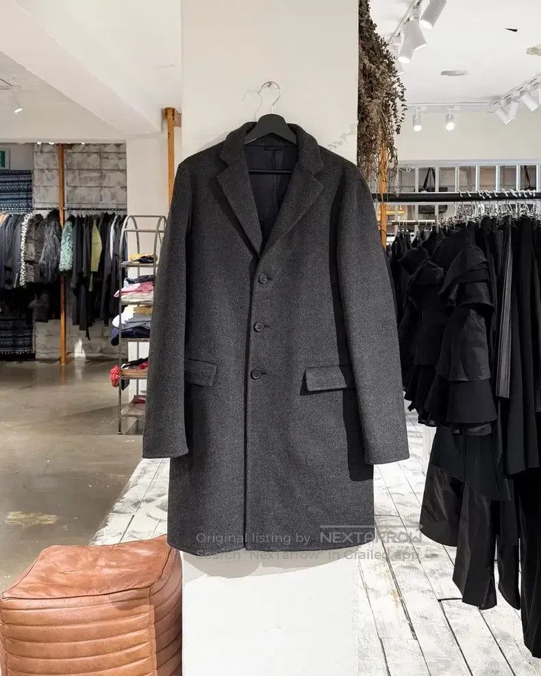 Jil Sander Jil Sander size 48 Grey Single-breasted Wool Coat Size US M / EU 48-50 / 2 - 1 Thumbnail