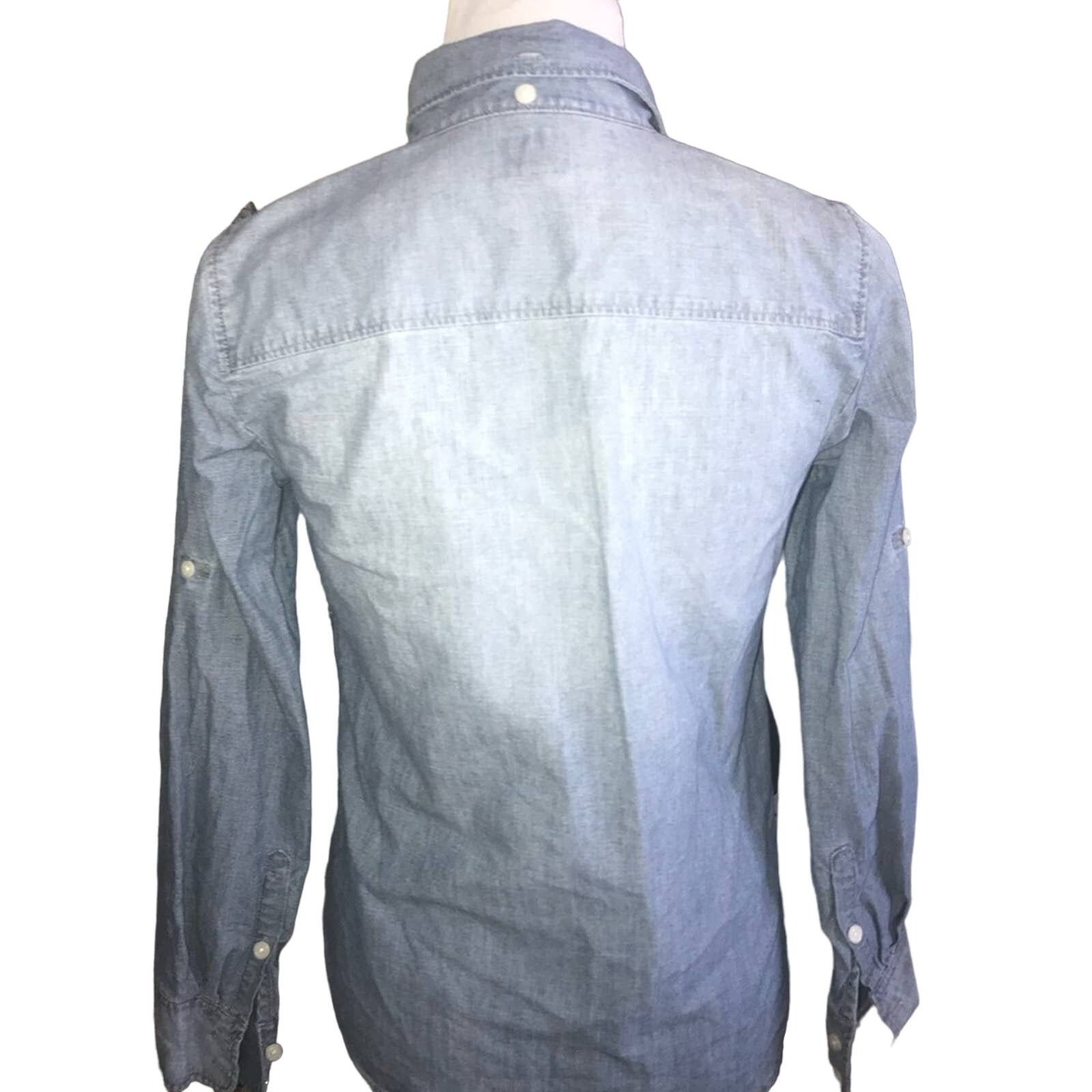 J.Crew J. Crew Blue Button Down Cotton Shirt Size XS Size XS / US 0-2 / IT 36-38 - 2 Thumbnail