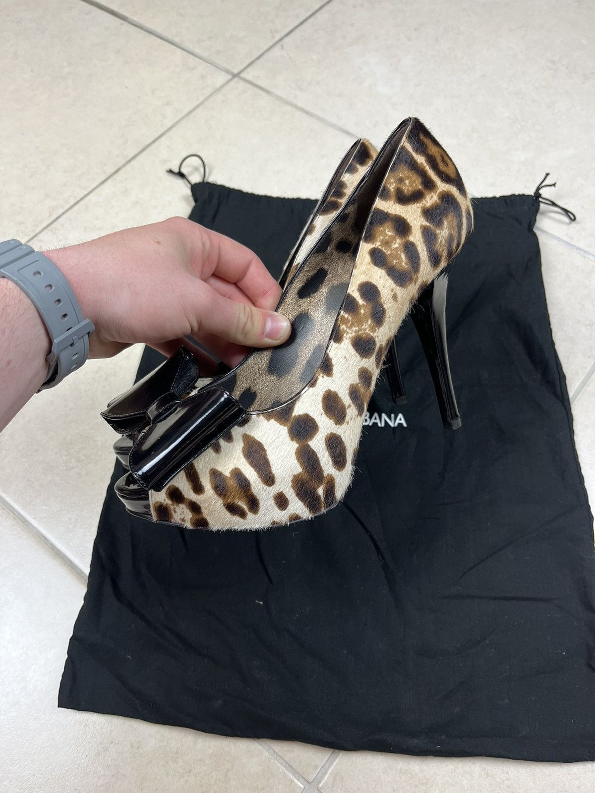 Dolce & Gabbana Dolce & Gabbana Peep Toe Pumps Size US 8.5 / IT 38.5 - 2 Thumbnail