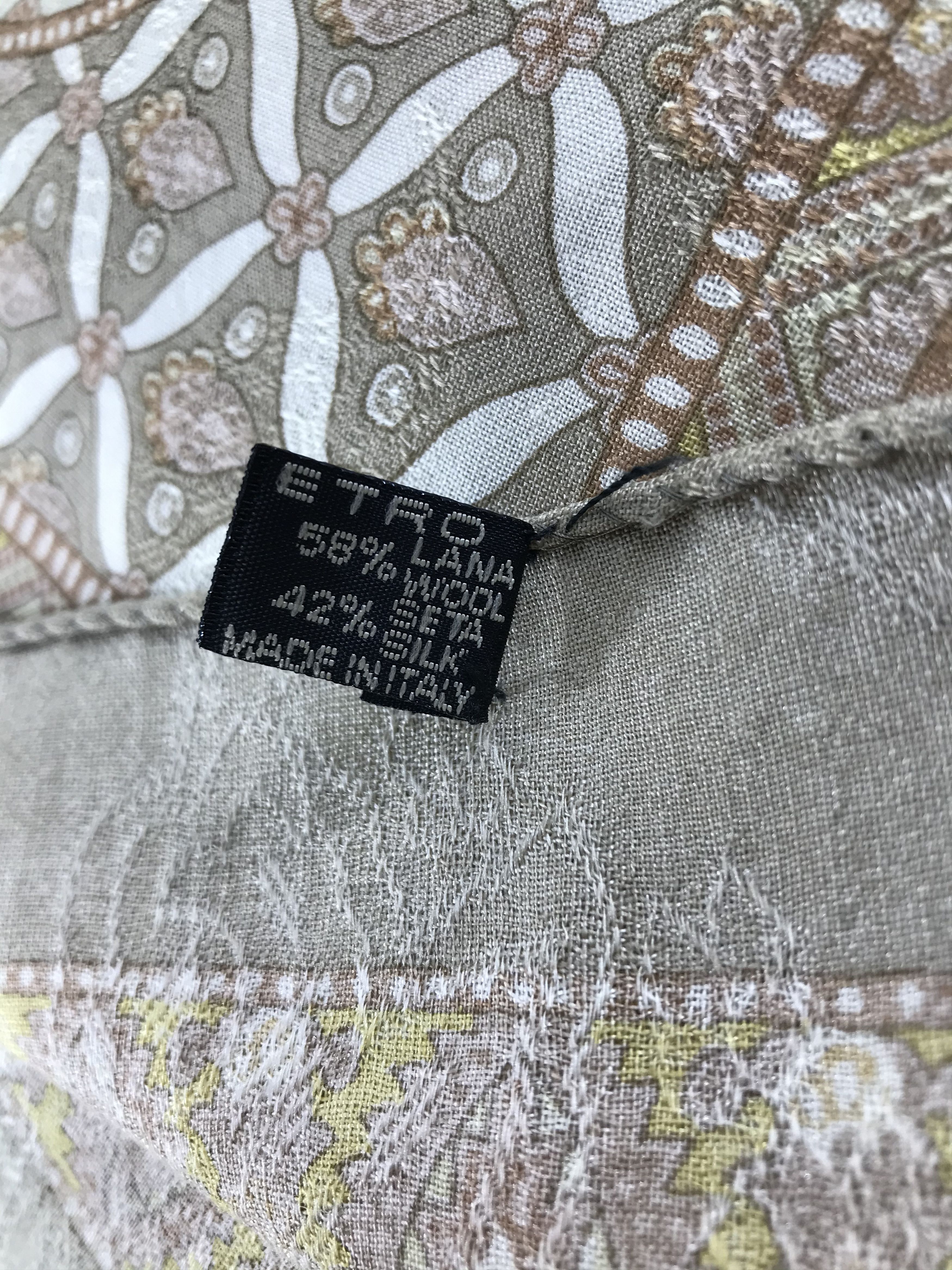 Etro × Vintage Vintage Etro Silk Scarf Size ONE SIZE - 5 Thumbnail