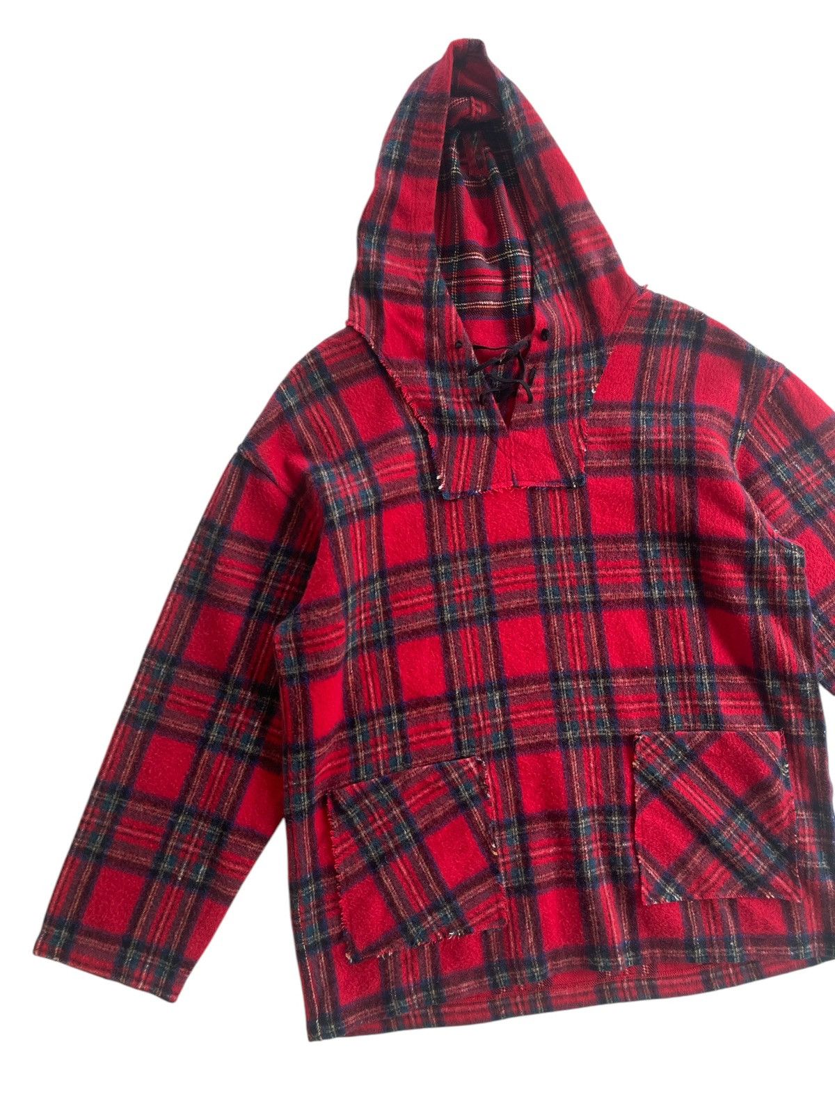 Vintage DEPT LOVE LGB Punk Rave Wool Plaid Hooded Size US L / EU 52-54 / 3 - 7 Thumbnail