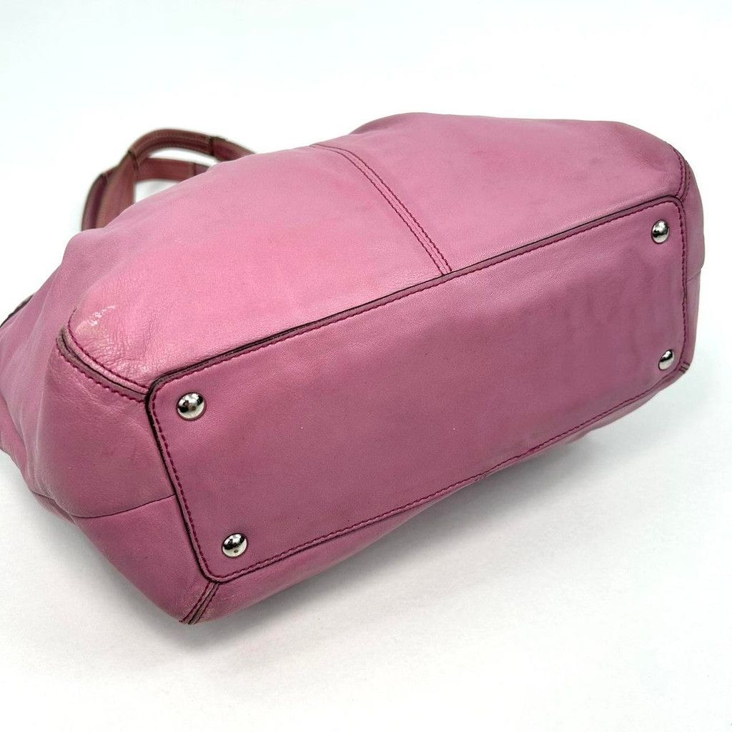Coach 2010 Coach purple-pink leather shoulder bag, silver hardware Size ONE SIZE - 6 Thumbnail