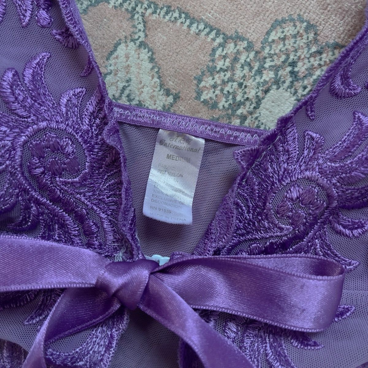 Vintage Vintage Y2K Lavender Ombre Mesh Embroidered Camisole (S–M) Size M / US 6-8 / IT 42-44 - 13 Thumbnail