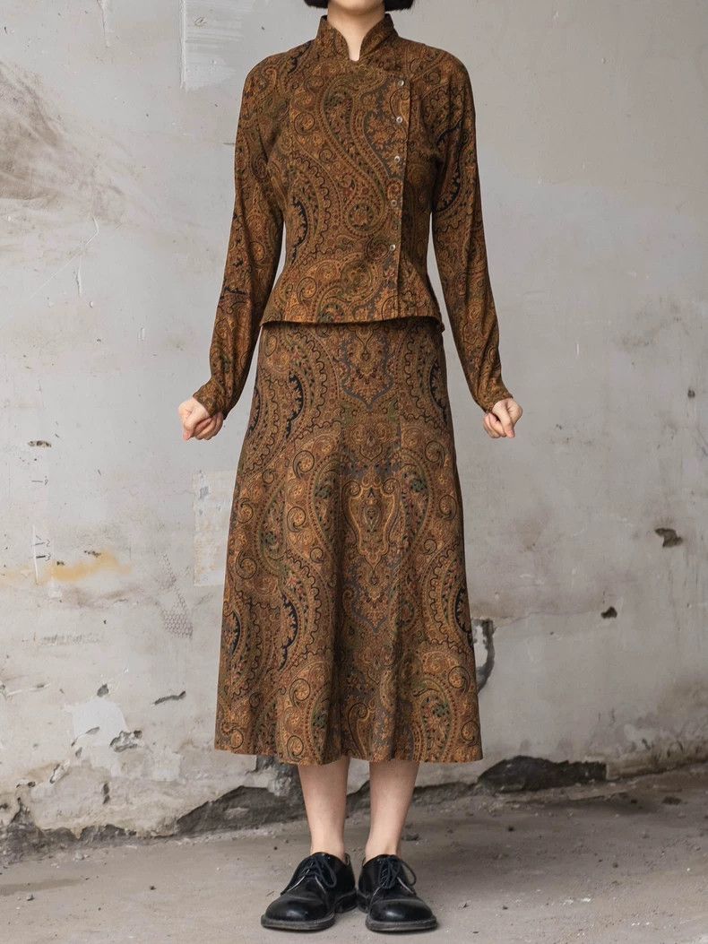 Kenzo KENZO Brown classical cashew flower set vintage Size M / US 6-8 / IT 42-44 - 2 Thumbnail