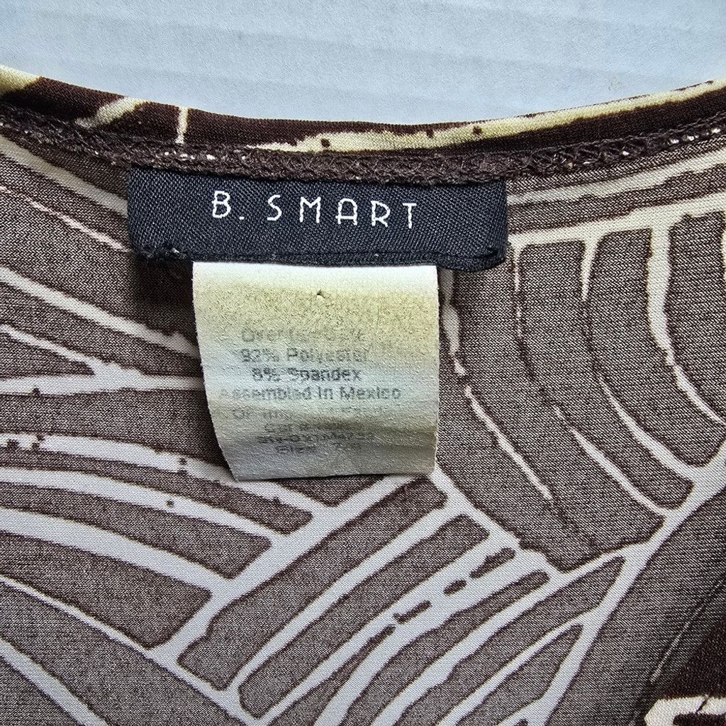 The Unbranded Brand B. Smart Elegant Brown and Cream Patterned Maxi Dress Size M / US 6-8 / IT 42-44 - 3 Thumbnail