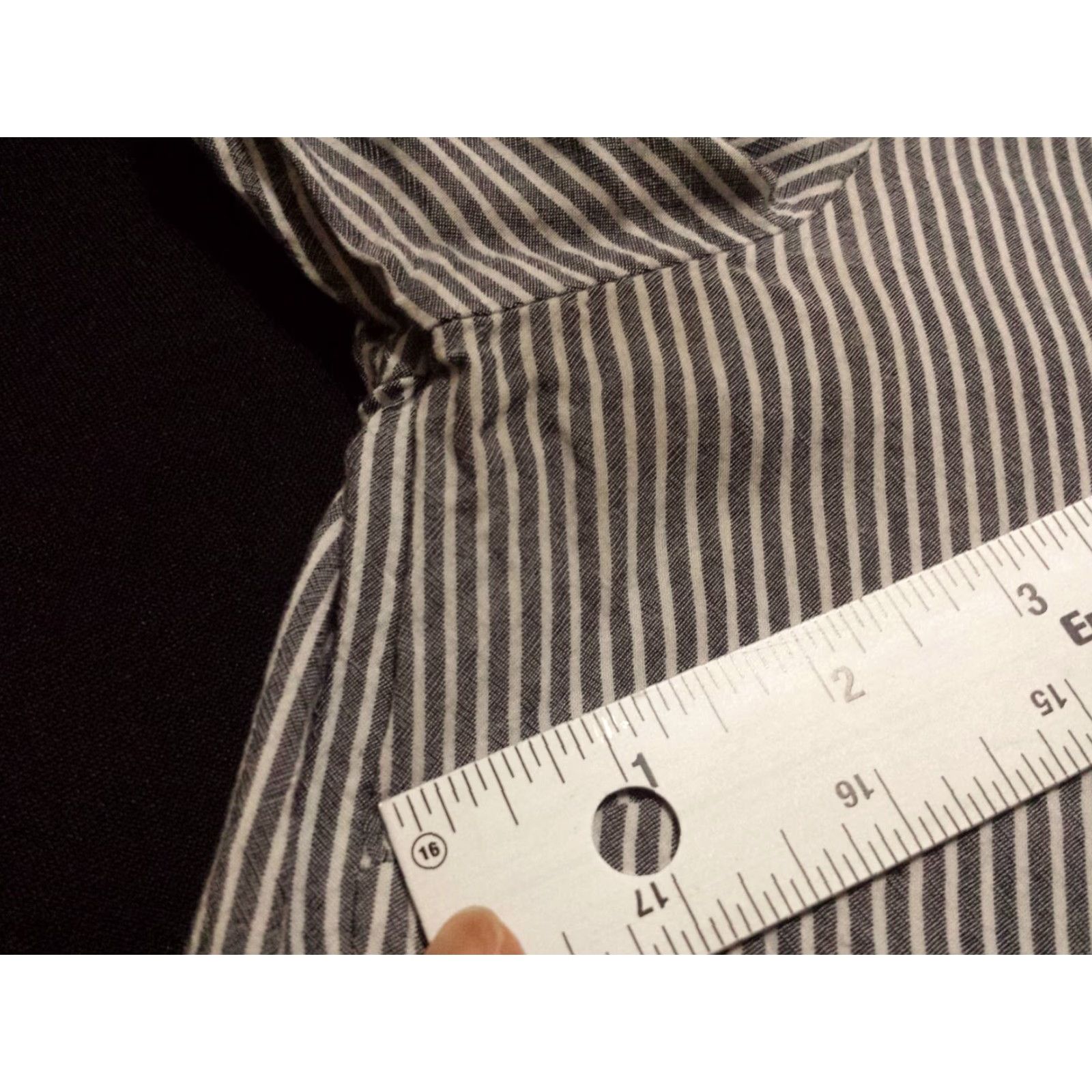 Vintage Pleione Blouse Long Sleeve Round Neck Pullover Womens M Gray Stripe Reference: Pleione Size M / US 6-8 / IT 42-44 - 7 Thumbnail