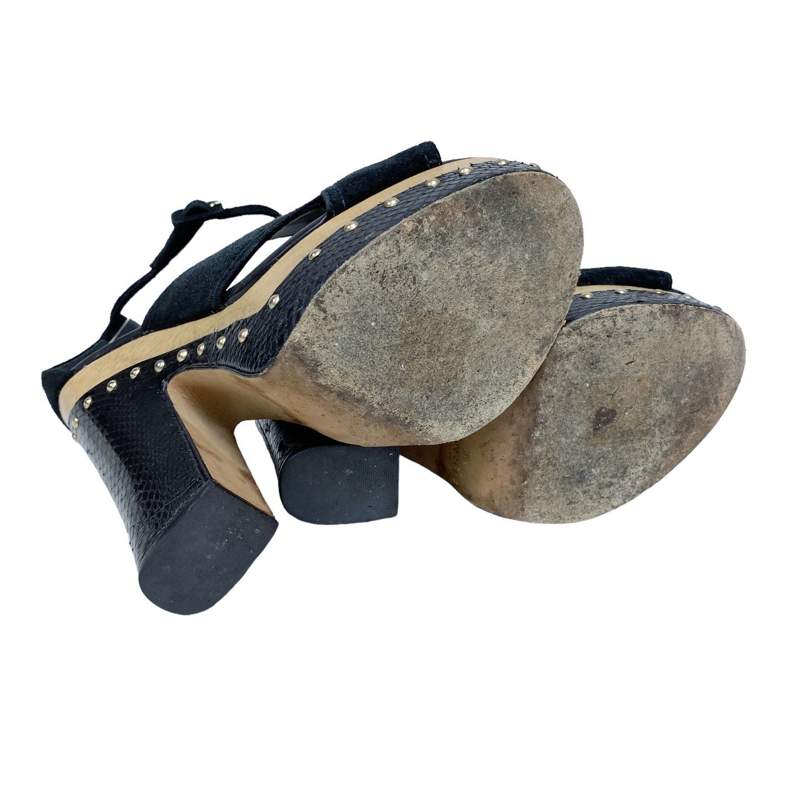 Alexandre Birman Alexandre Birman Peggy Suede Platform Clog Sandals Size US 7.5 / IT 37.5 - 9 Thumbnail
