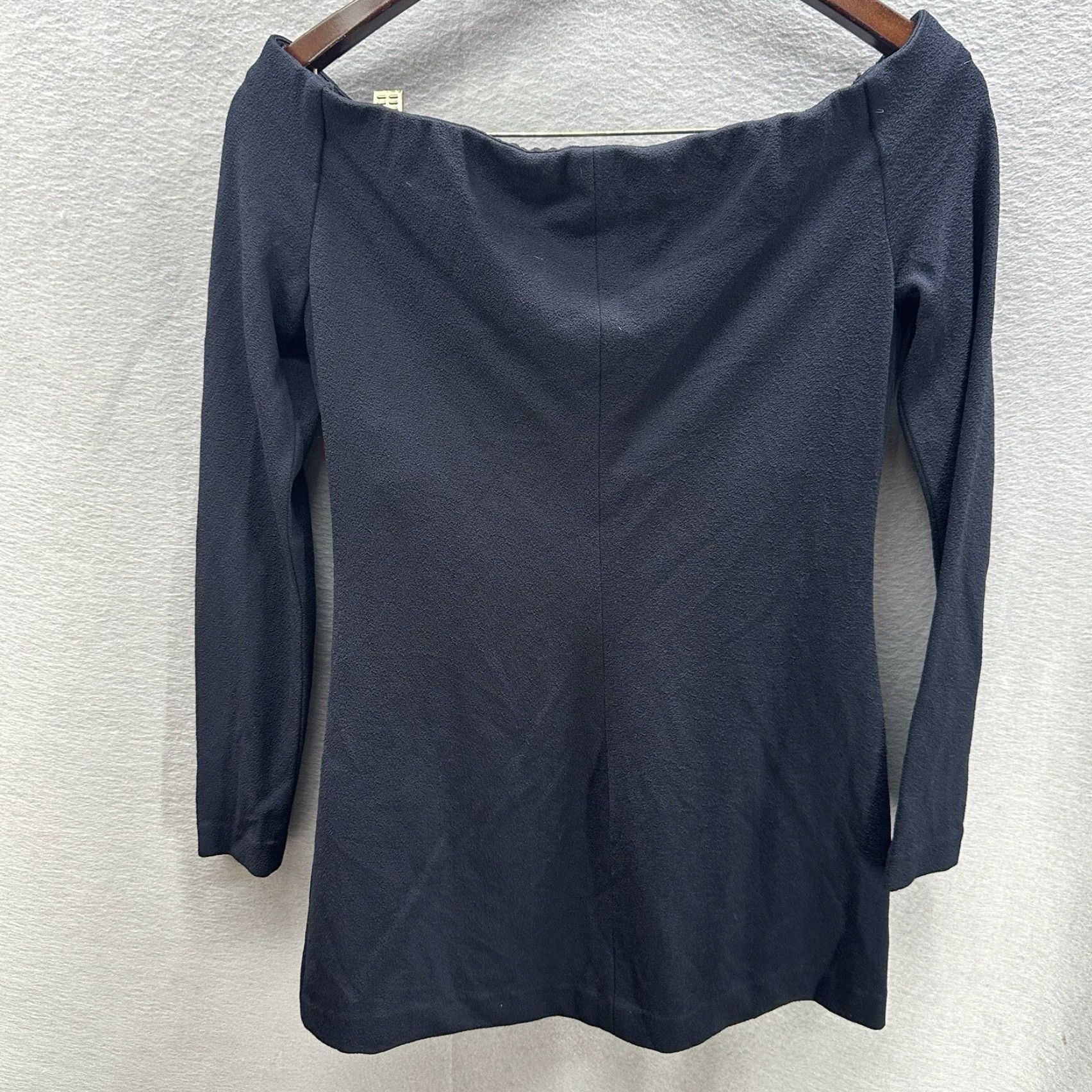Tibi Tibi Women's Blouse S Chiffon Off Shoulder Black Vintage Quiet Luxury Bohemian Classic Satin Spring Summer Fall Winter Size S / US 4 / IT 40 - 4 Thumbnail