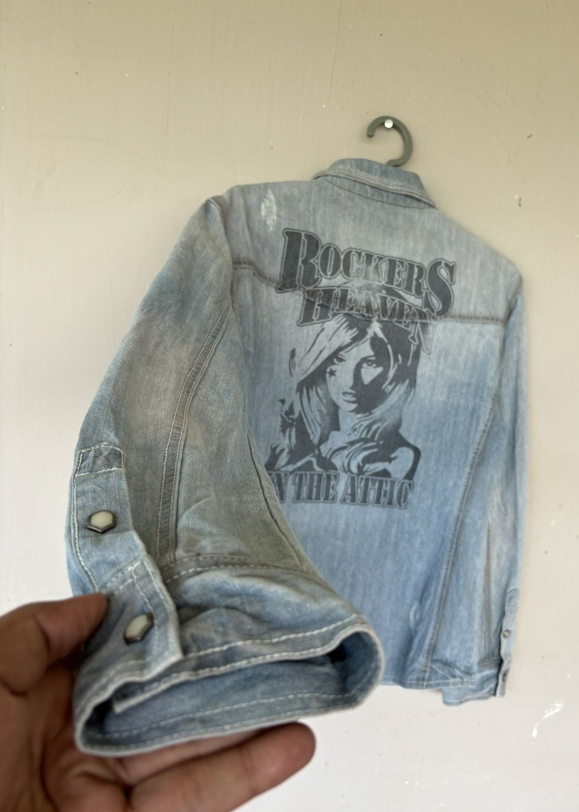 In The Attic Vintage In The Attic Rockers Heaven Denim Jacket Style Size US L / EU 52-54 / 3 - 10 Thumbnail