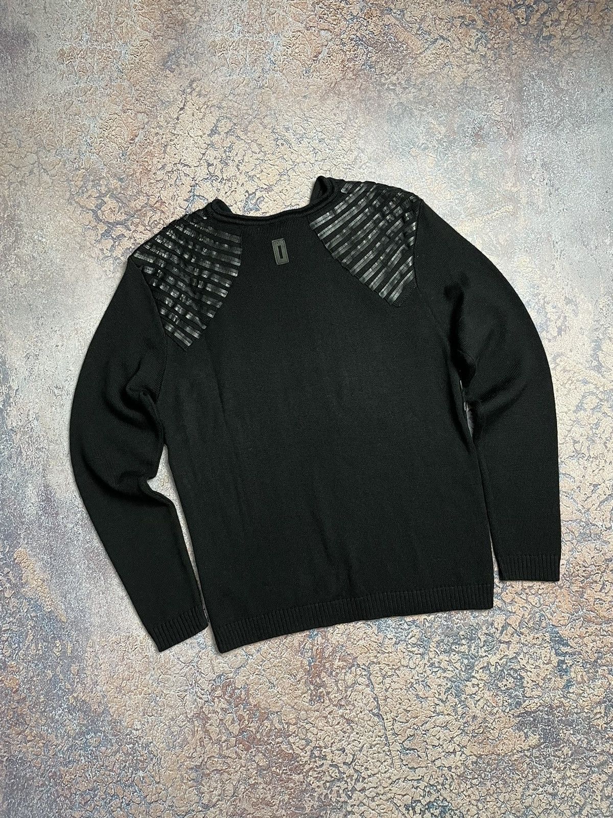 Diesel × Japanese Brand Vintage Y2K 00s Diesel Distressed Punk Sweater striped knit Size US L / EU 52-54 / 3 - 6 Thumbnail
