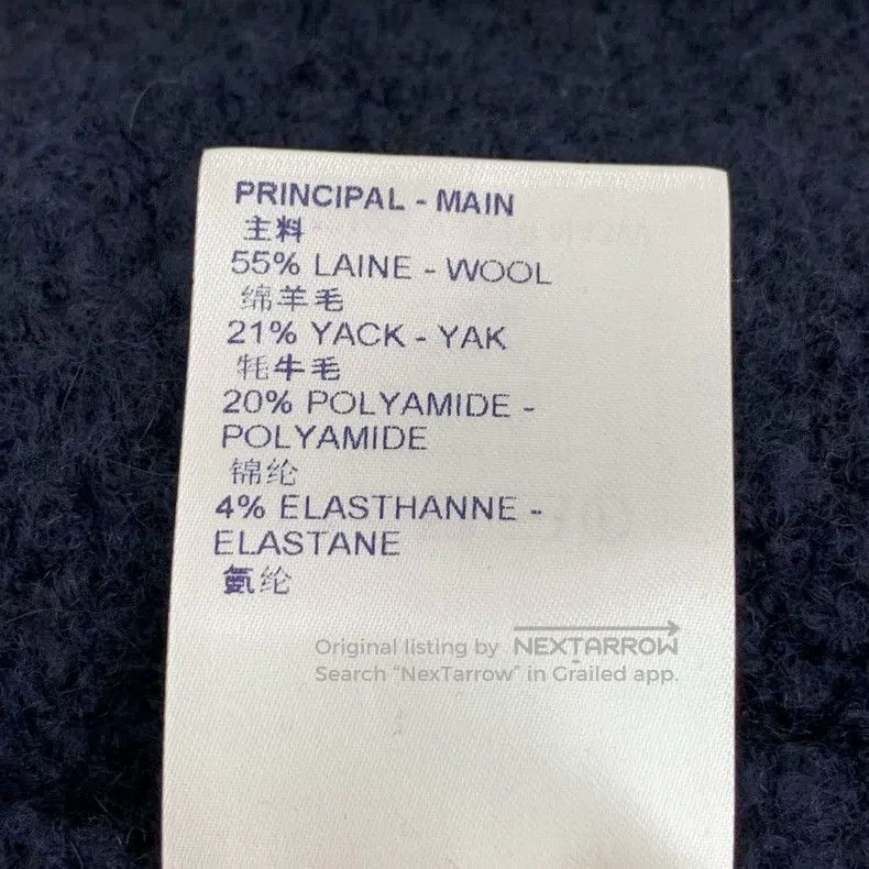 Louis Vuitton Louis Vuitton Dark blue logo embroidered wool crewneck lon Size US M / EU 48-50 / 2 - 7 Thumbnail