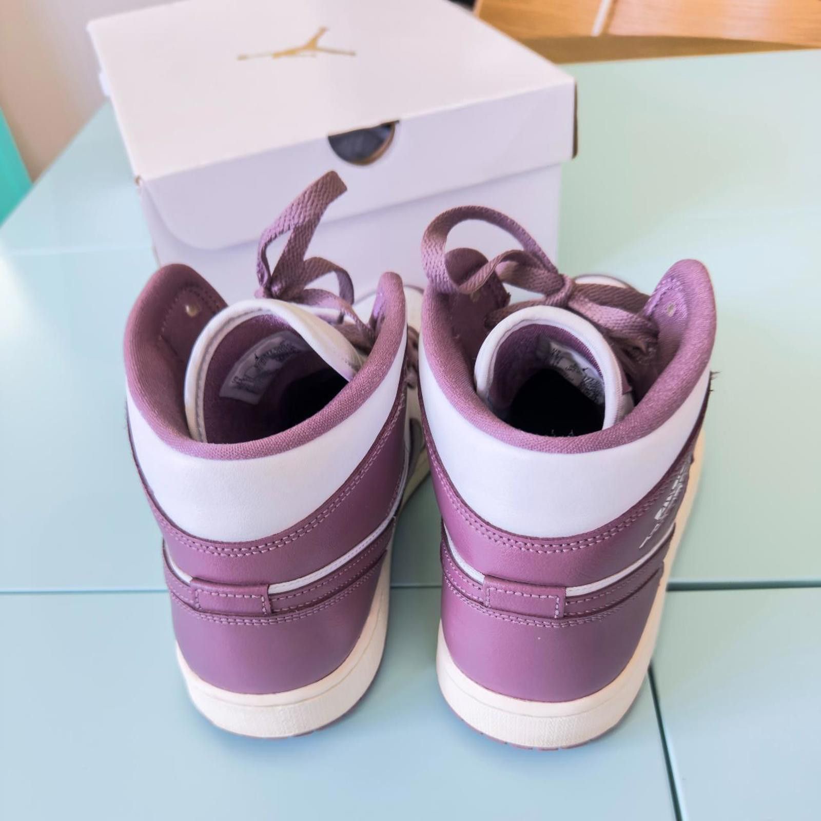 Jordan Brand WMNS AIR JORDAN 1 MID "SKY MAUVE" Women's 11 Size US 11 / IT 41 - 6 Thumbnail