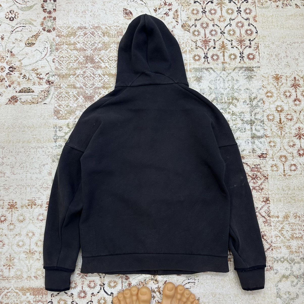 If Six Was Nine Vintage Adidas Zip Hoodie Sport-wear Trashed 00s Y2K Size US L / EU 52-54 / 3 - 2 Thumbnail