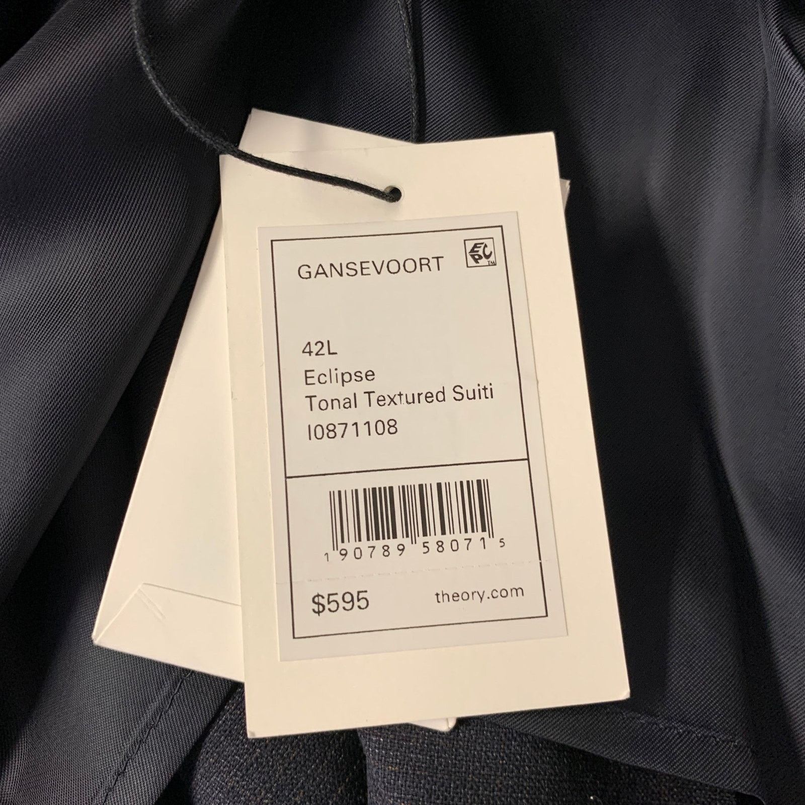 Theory THEORY Size 42 Navy Heather Wool Blend Notch Lapel Suit Size 42L - 6 Thumbnail