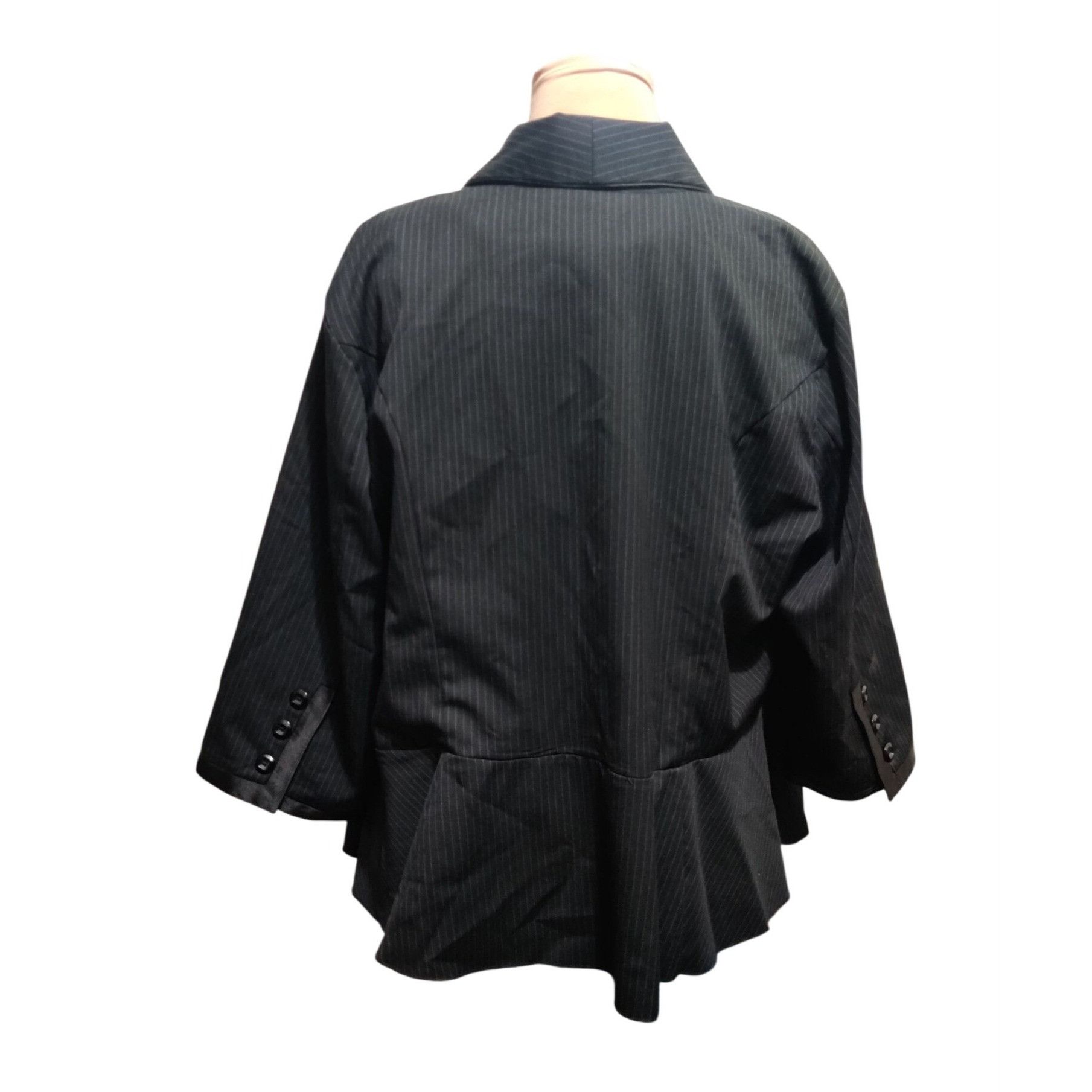 Vintage Vintage Z Cavaricci Size 3X Y2K Black Pinstripe Tuxedo Blaze Size 3XL / US 20-22 - 3 Thumbnail