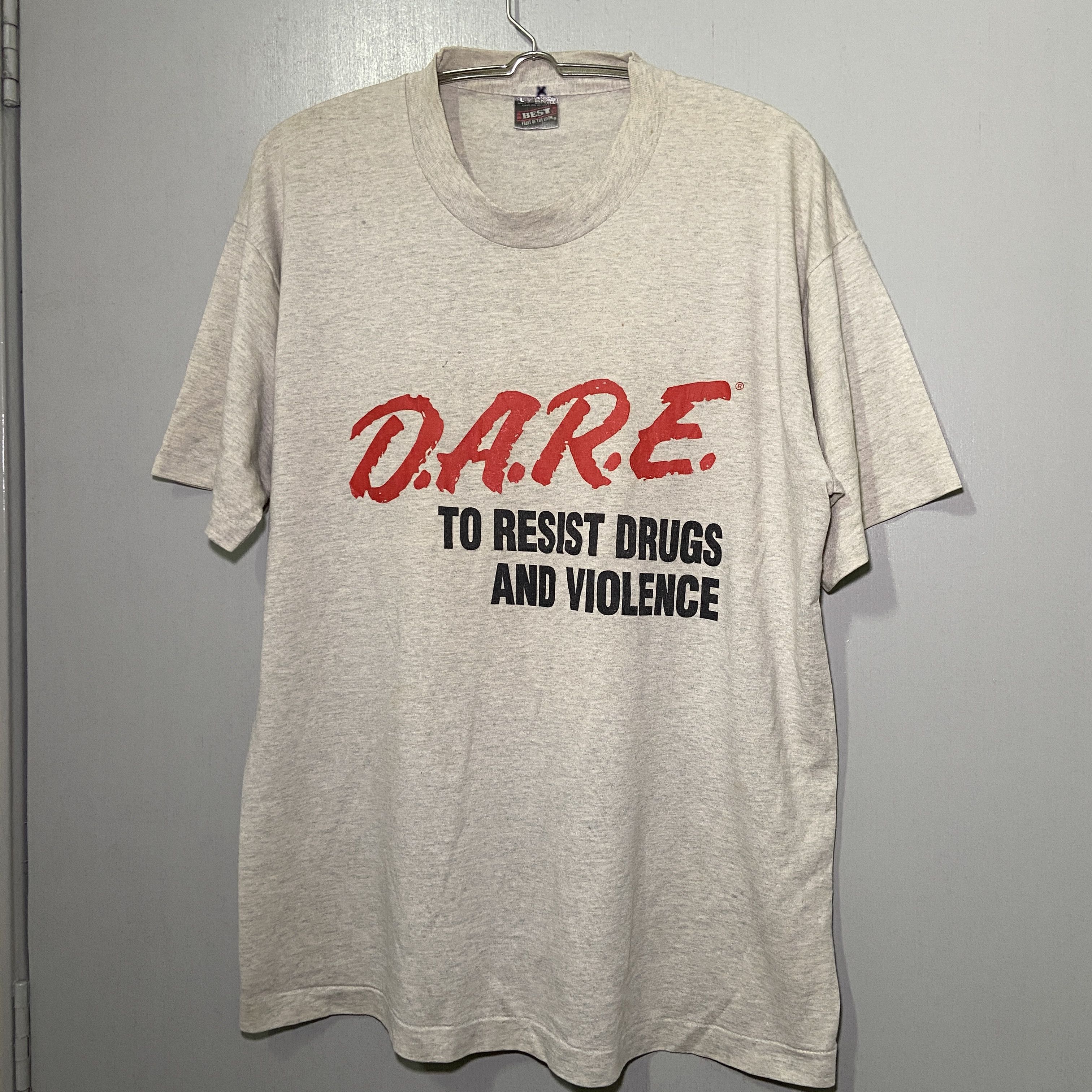Fruit Of The Loom × Vintage Vintage DARE To Resist Drugs and Violence Size US L / EU 52-54 / 3 - 1 Thumbnail
