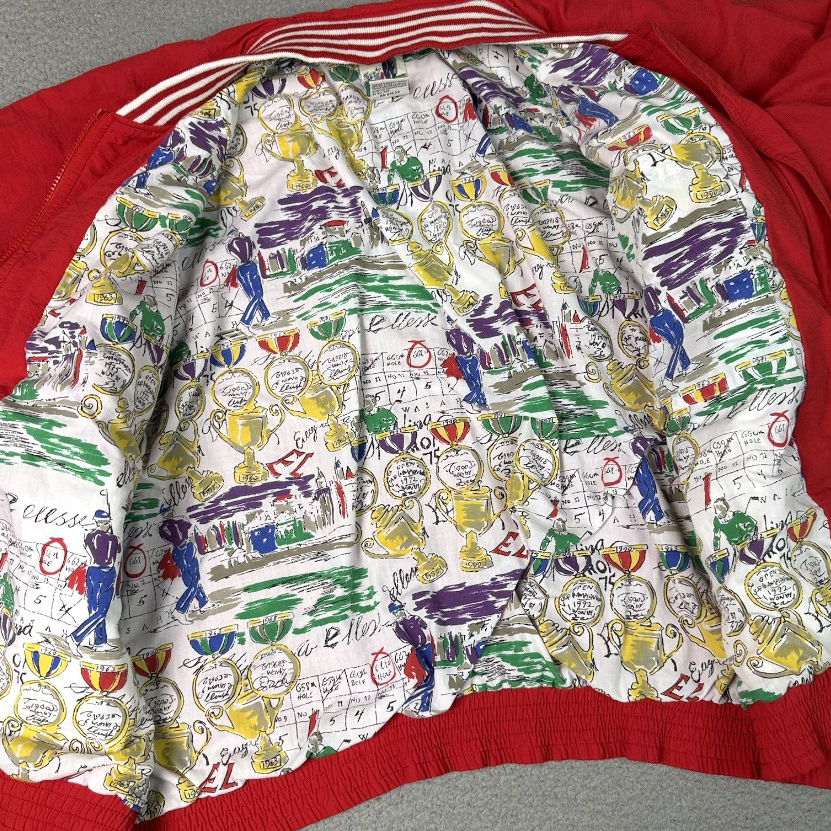 Ellesse Ellesse Jacket Adult M Red Windbreaker Logo Golf Zip Pockets Vintage Men Size US M / EU 48-50 / 2 - 7 Thumbnail