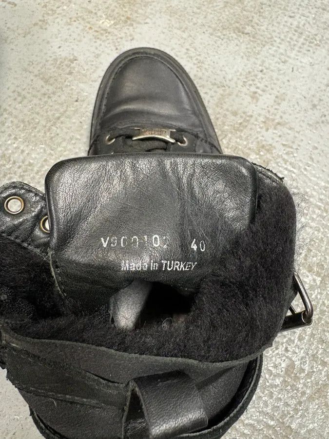 Versace × Vintage 2000s Versace Black Leather Quilted High Sneakers Size US 7 / EU 40 - 10 Thumbnail