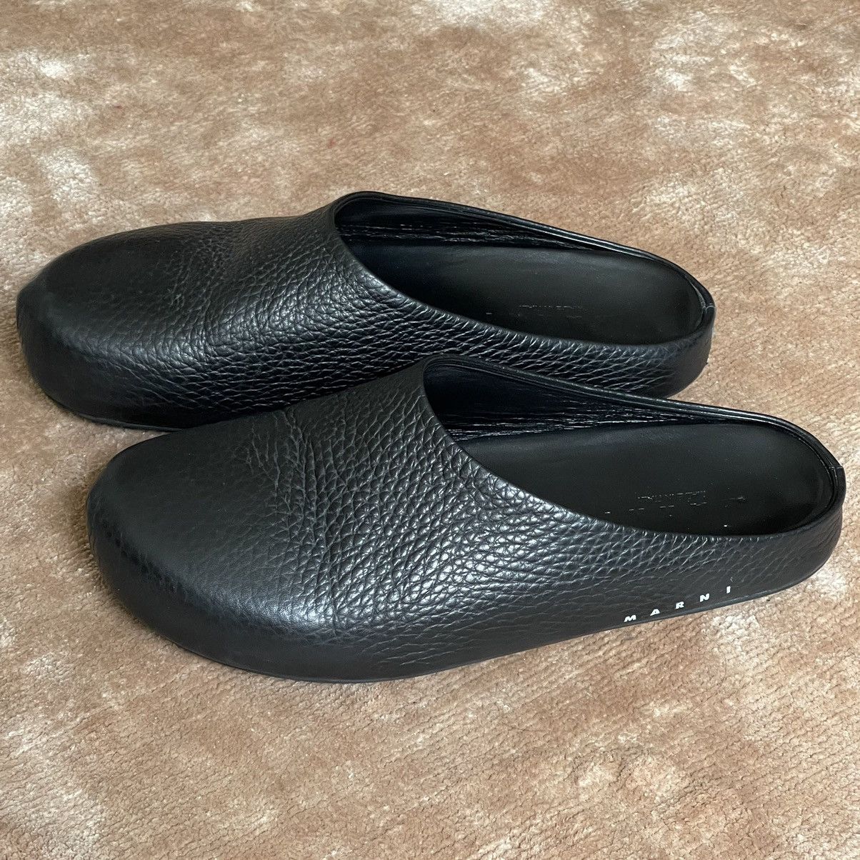 Marni MARNI Black Fussbett Sabot Loafers (mules, clogs) Size US 11 / EU 44 - 1 Thumbnail