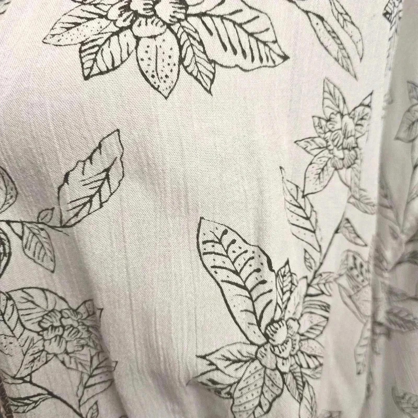 Designer Amuse Society Tropical Print Flowing Kimono Beaded Top #180 Size M / US 6-8 / IT 42-44 - 6 Thumbnail
