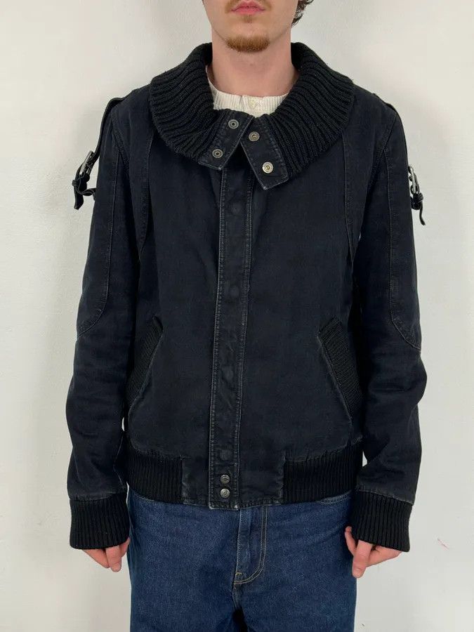 Just Cavalli AW2004 Cavalli Dark Navy Astro Bomber Jacket Size US L / EU 52-54 / 3 - 2 Thumbnail