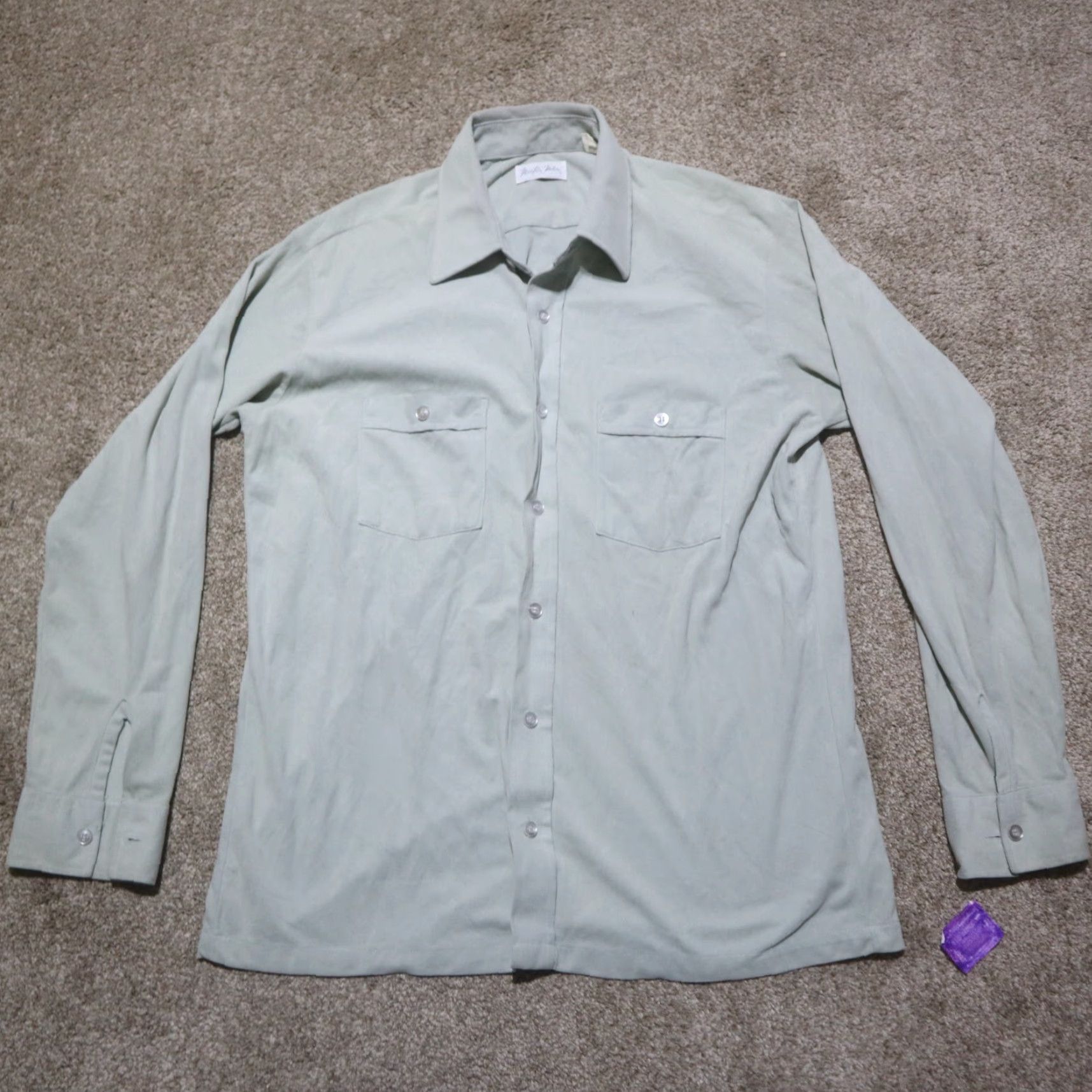 Vintage VINTAGE Mister Man Shirt Adult L Blue Long Sleeve Button-Up Size US L / EU 52-54 / 3 - 2 Thumbnail