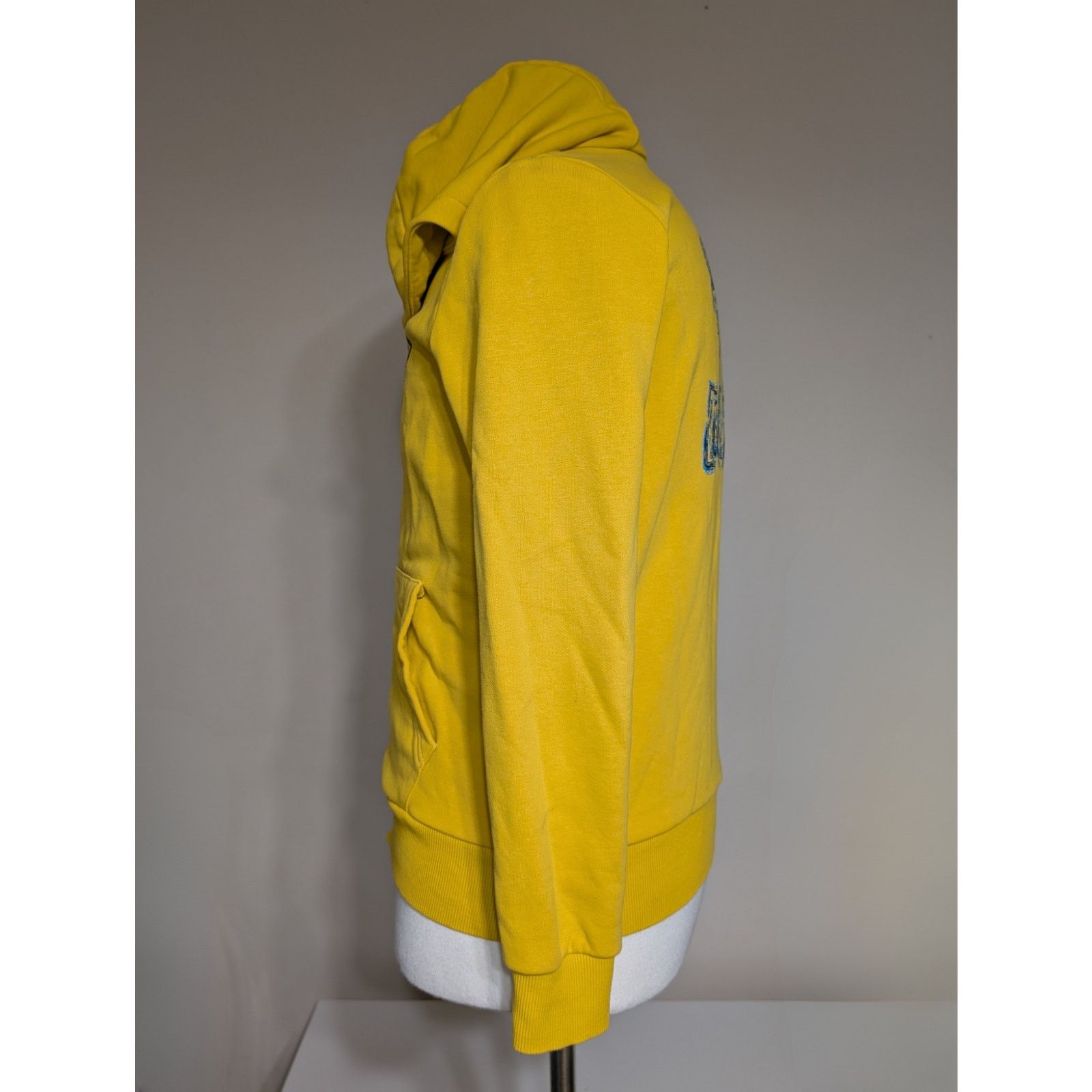 Save The Duck Save The Duck Logo Print Full Zipped Yellow Hoodie Jacket Size XL / US 12-14 / IT 48-50 - 2 Thumbnail