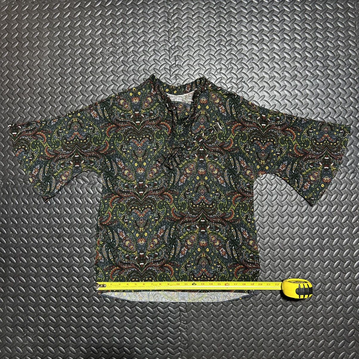 Other Ruff Hewn Grey Blouse Paisley Floral Flared Sleeve Medium Size M / US 6-8 / IT 42-44 - 6 Thumbnail