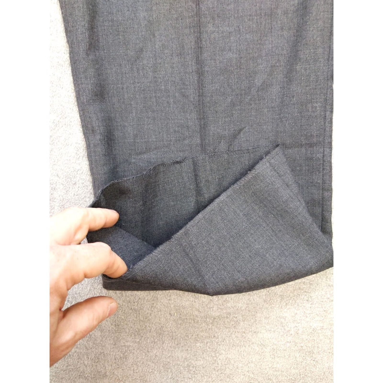 Evan Picone VINTAGE Evan-Picone Pants Mens 40 Gray 100% Worsted Wool Pleated Dress Unhemmed New Size US 40 / EU 56 - 2 Thumbnail